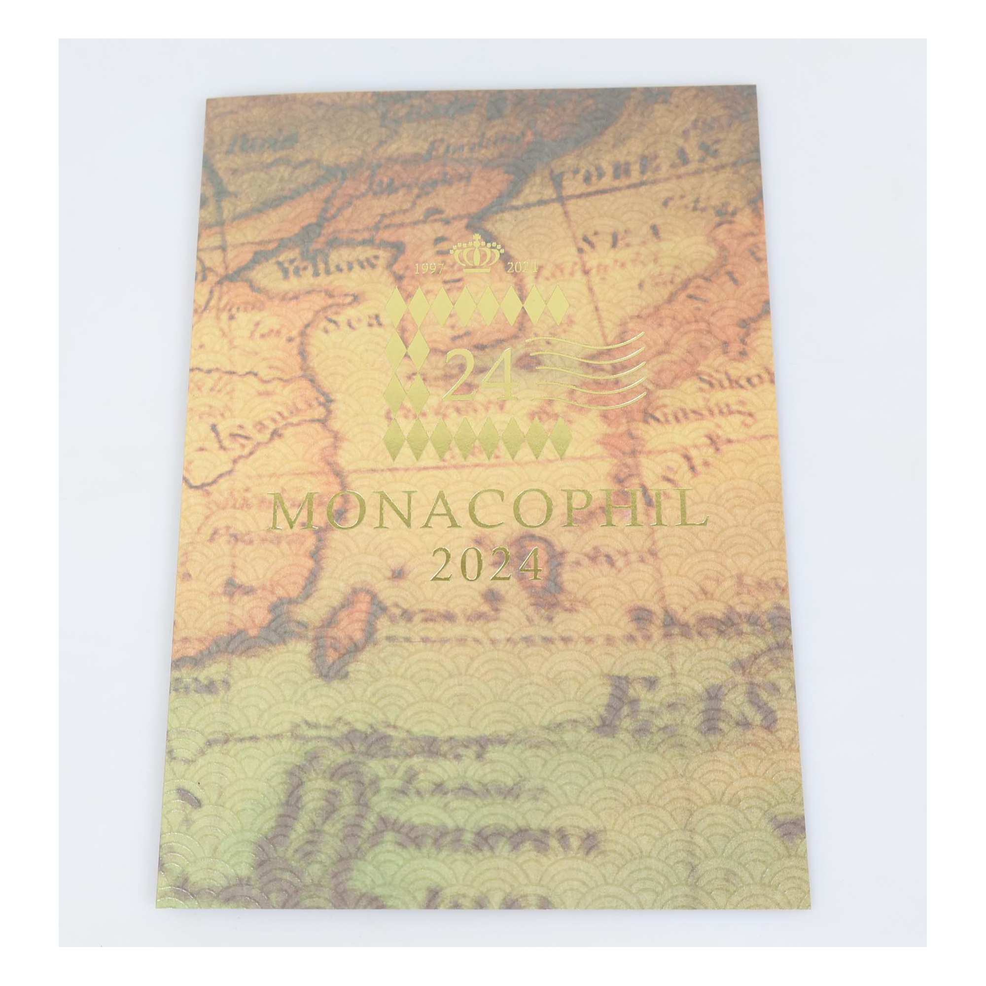 MONACOPHIL 2024 AVEC SON BLOC-FEUILLET "HISTOIRE POSTALE DE L'EXTRÊME ORIENT"