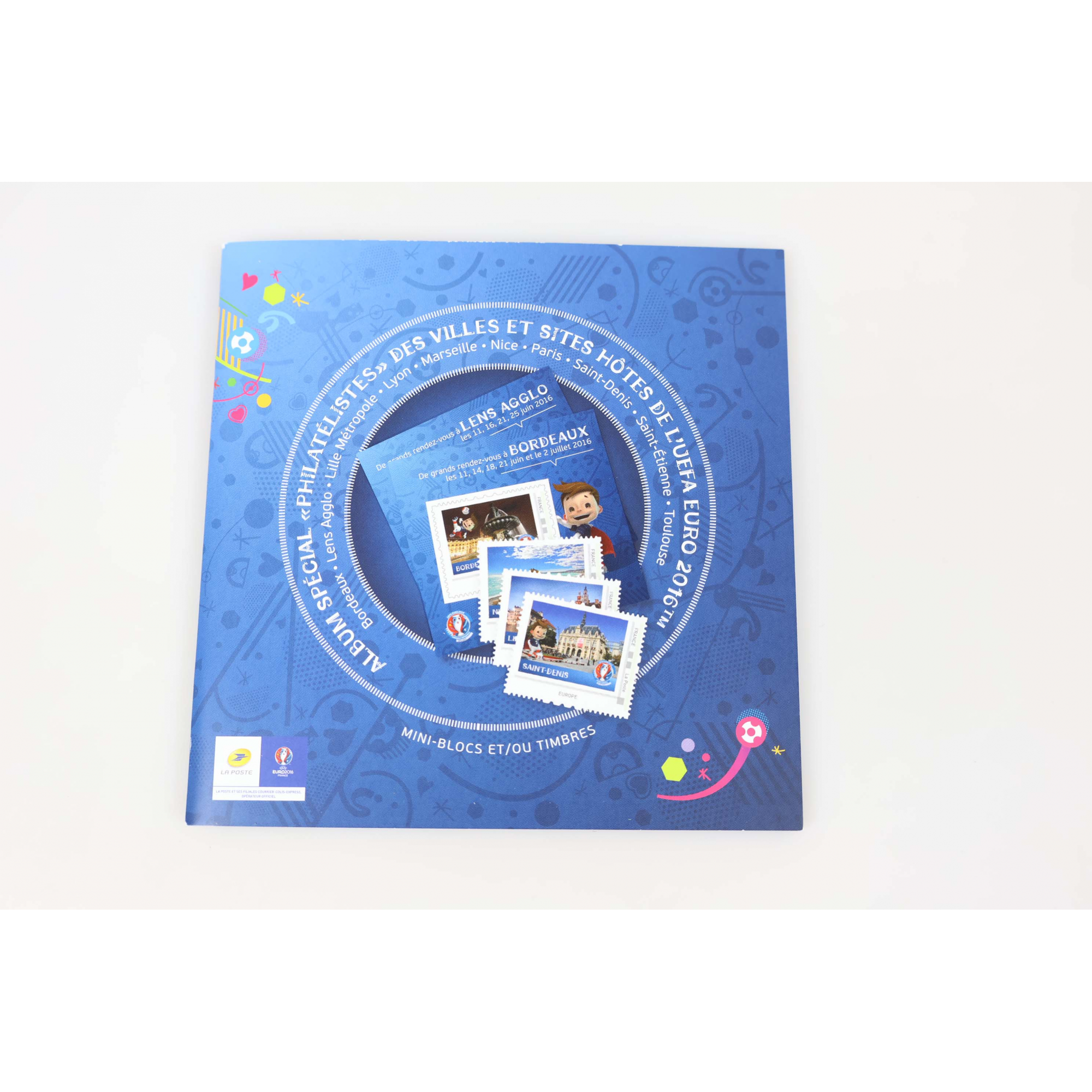 LIVRET DES VILLES ET SITES HOTES DE L'UEFA EURO 2016, 10 COLLECTORS AUTOADHÉSIFS