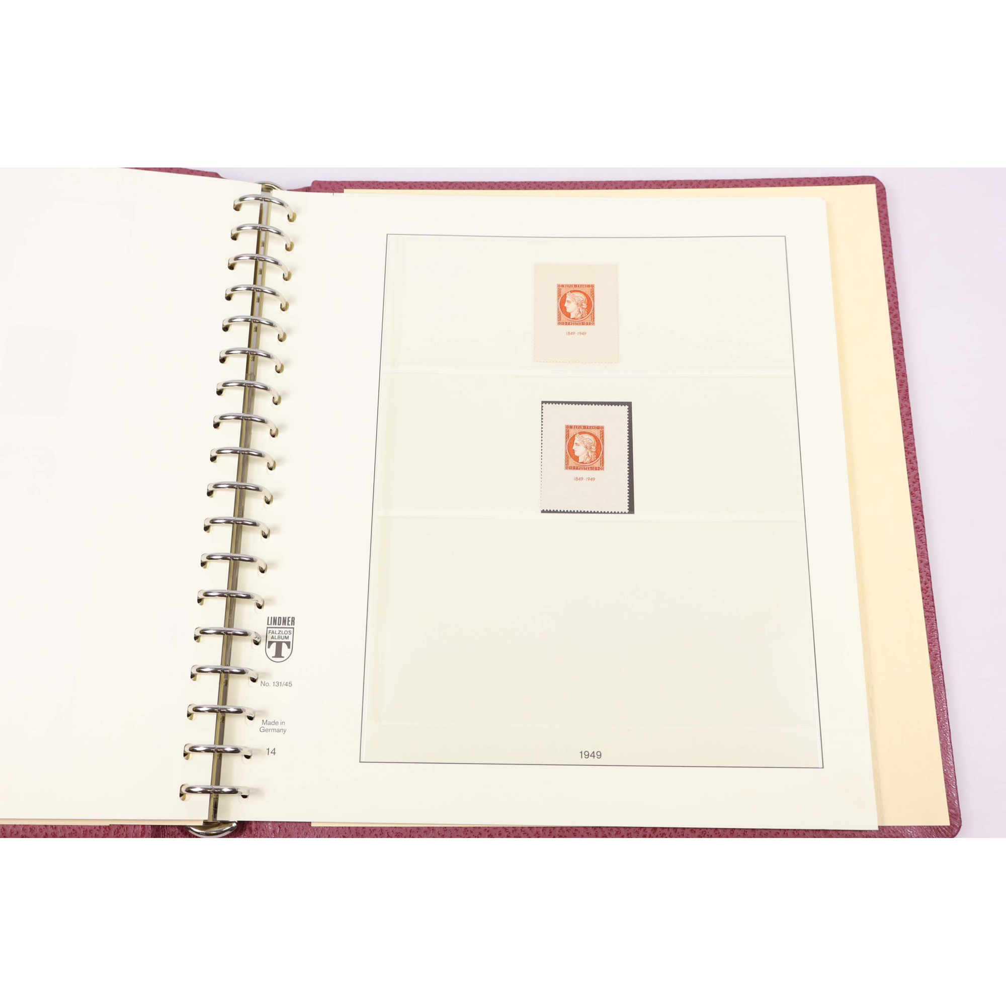COLLECTION DE FRANCE ANNÉES 1945 À 1949 TIMBRES NEUFS CLASSEUR LINDNER