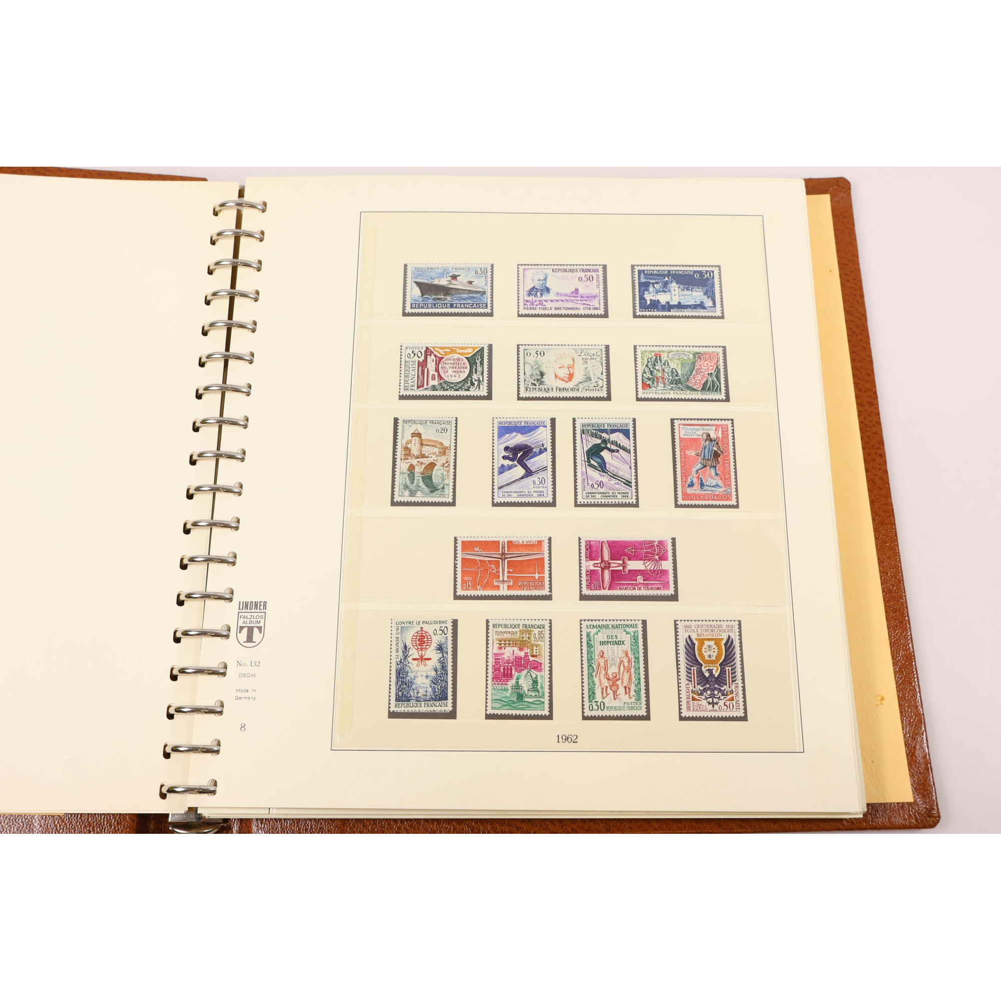 COLLECTION DE FRANCE ANNÉES 1960 À 1971 CLASSEUR LINDNER TIMBRES NEUFS**
