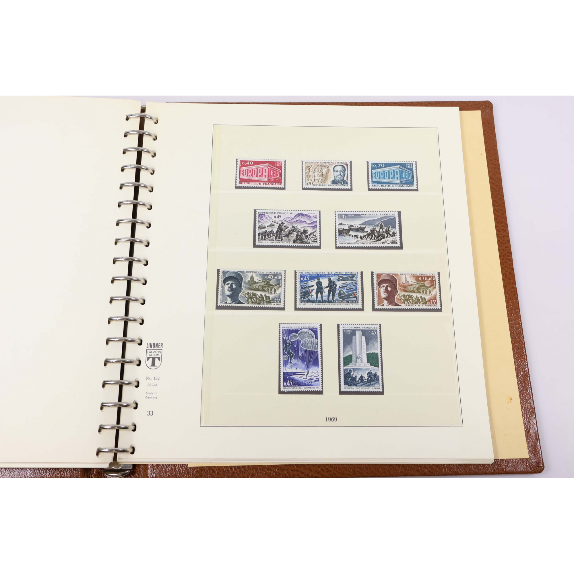 COLLECTION DE FRANCE ANNÉES 1960 À 1971 CLASSEUR LINDNER TIMBRES NEUFS**