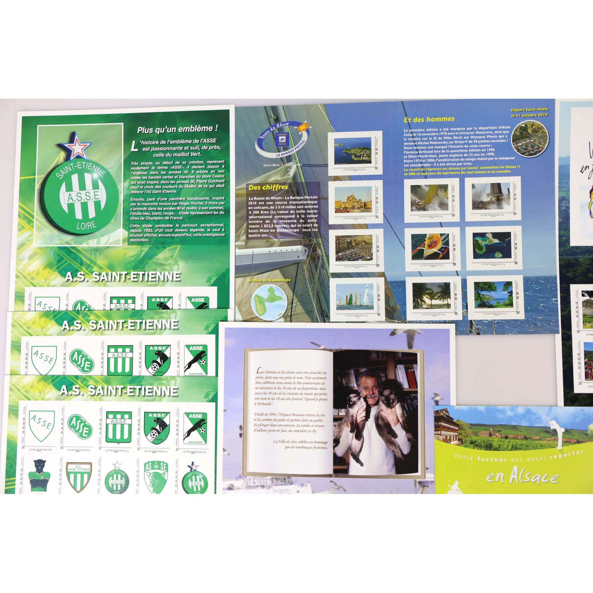 LOT DE 10 COLLECTORS DE FRANCE DE 10 TIMBRES 20g AUTOADHÉSIFS