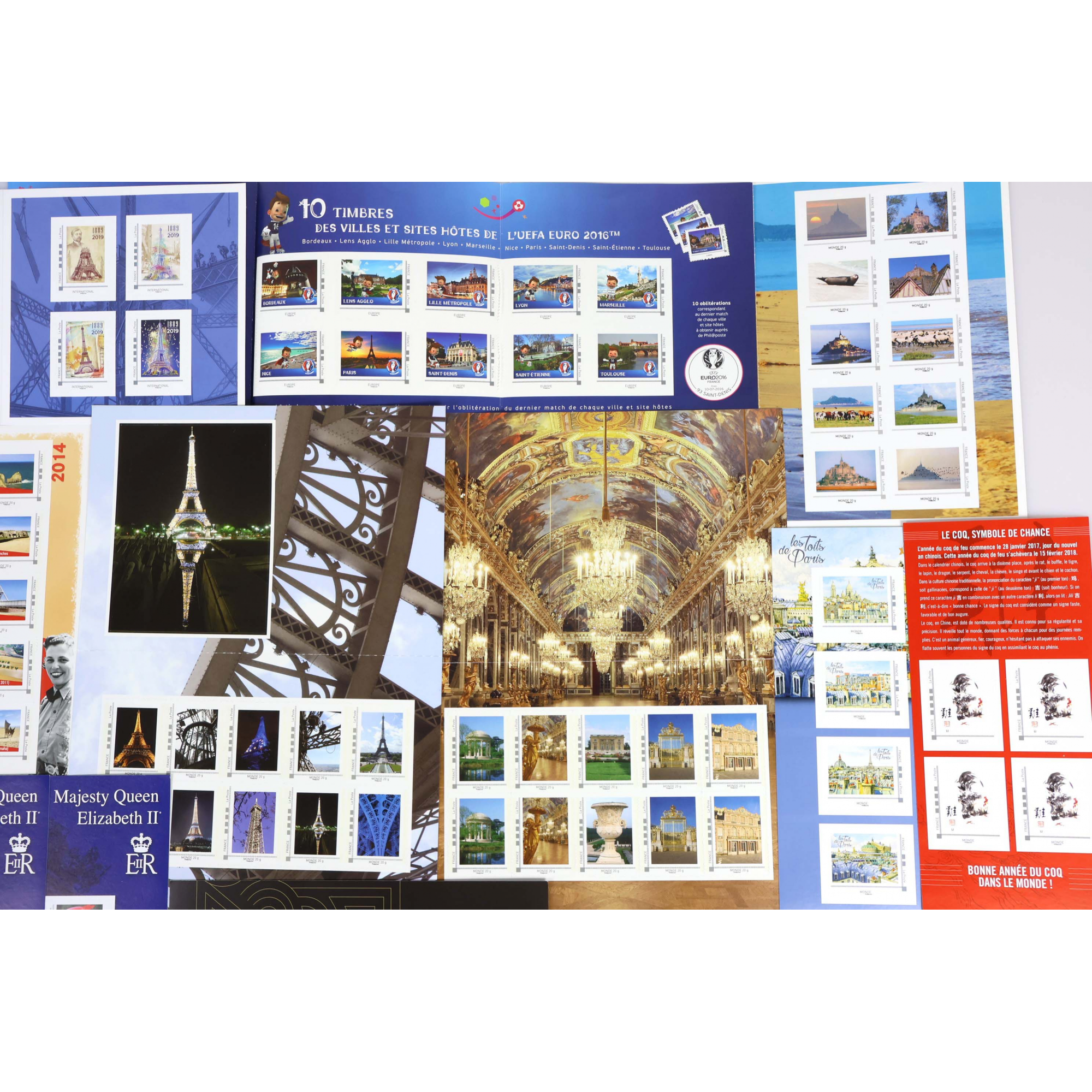 LOT DE 120 TIMBRES AUTOADHÉSIFS LETTRES MONDE 20g SOUS FORME DE COLLECTORS