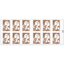 CARNET FRANCE 2529-C1 MARIANNE MARRON DE BALEZ 12 TIMBRES COMPLÉMENTS AFFR
