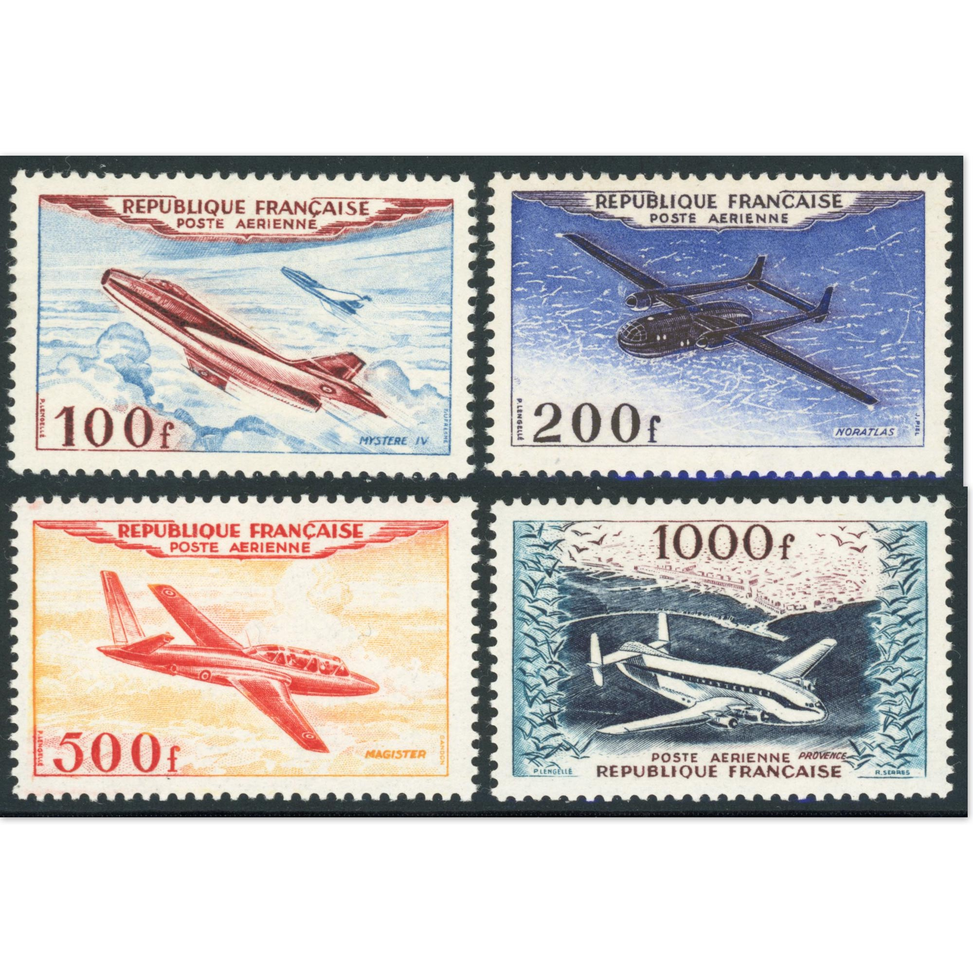TIMBRES POSTE AÉRIENNE N°30 À 33 NEUFS** SÉRIE COMPLÈTE MAGISTERE QUALITÉ LUXE