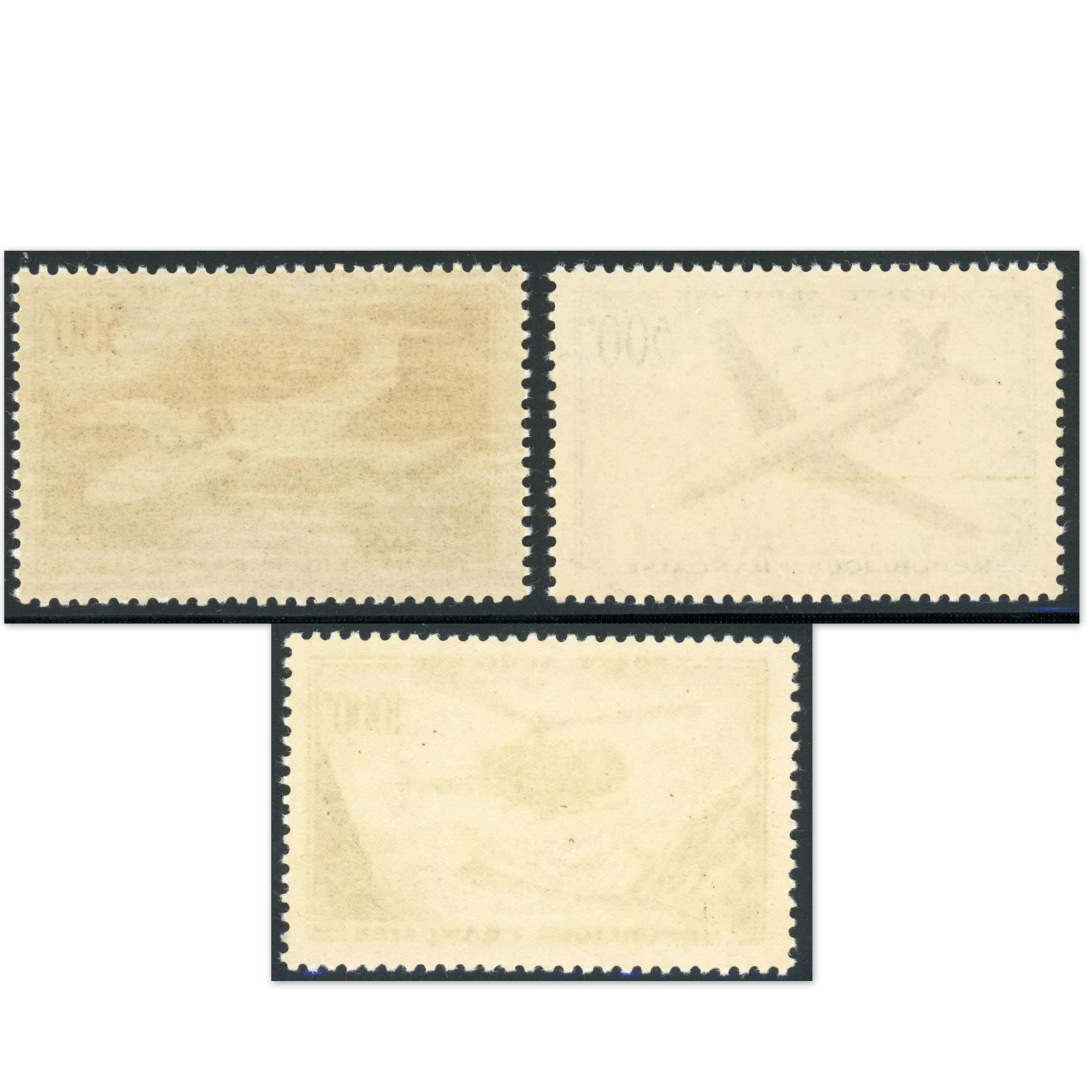 TIMBRES POSTE AÉRIENNE N°35 À 37 NEUFS** BELLE SÉRIE COMPLÈTE PROTOTYPES LUXE