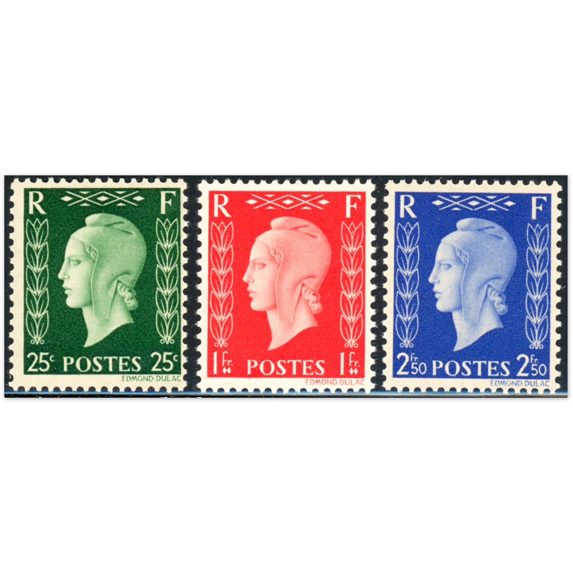 MARIANNE DE DULAC N°701D À 701F SERIE COMPLÈTE TIMBRES FRANCE NEUFS COTE 135€