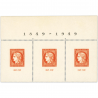 BANDE CITEX DE 3 TIMBRES NEUFS** N°841 AVEC BORD DE FEUILLE DU BLOC N°5, 1949