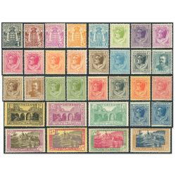 MONACO SÉRIE COMPLÈTE N°73 À 103 TIMBRES NEUFS**/* ARMOIRIES EFFIGIES ET VUES