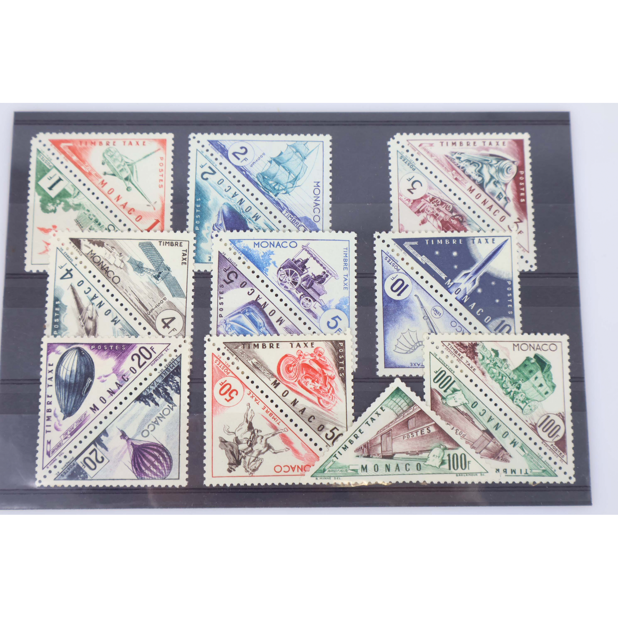 MONACO, LOT IMPORTANT DE TIMBRES TAXES ET PRÉOBLITÉRÉS EN FEUILLES/BLOCS ET VRAC