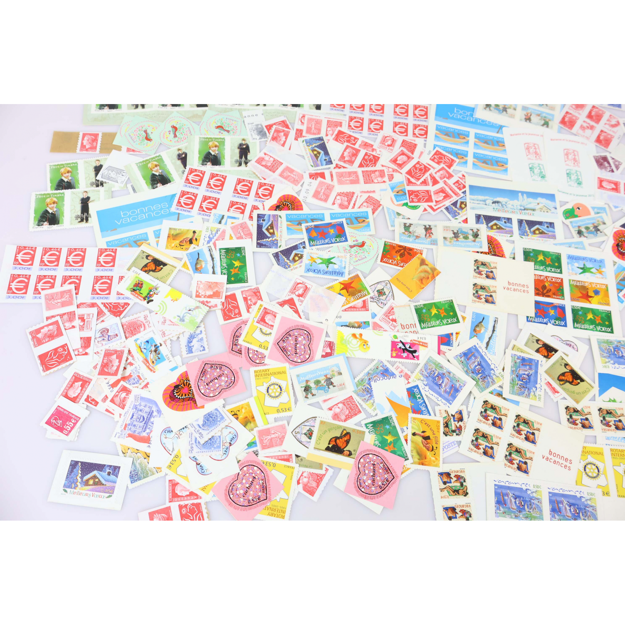 LOT DE TIMBRES POSTE AUTOADHÉSIFS DE FRANCE EN EUROS NEUFS VALEUR FACIALE 330€