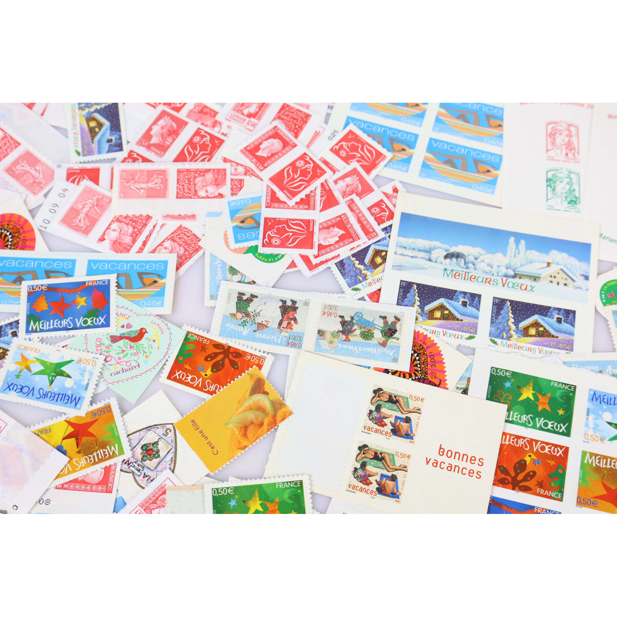 LOT DE TIMBRES POSTE AUTOADHÉSIFS DE FRANCE EN EUROS NEUFS VALEUR FACIALE 330€