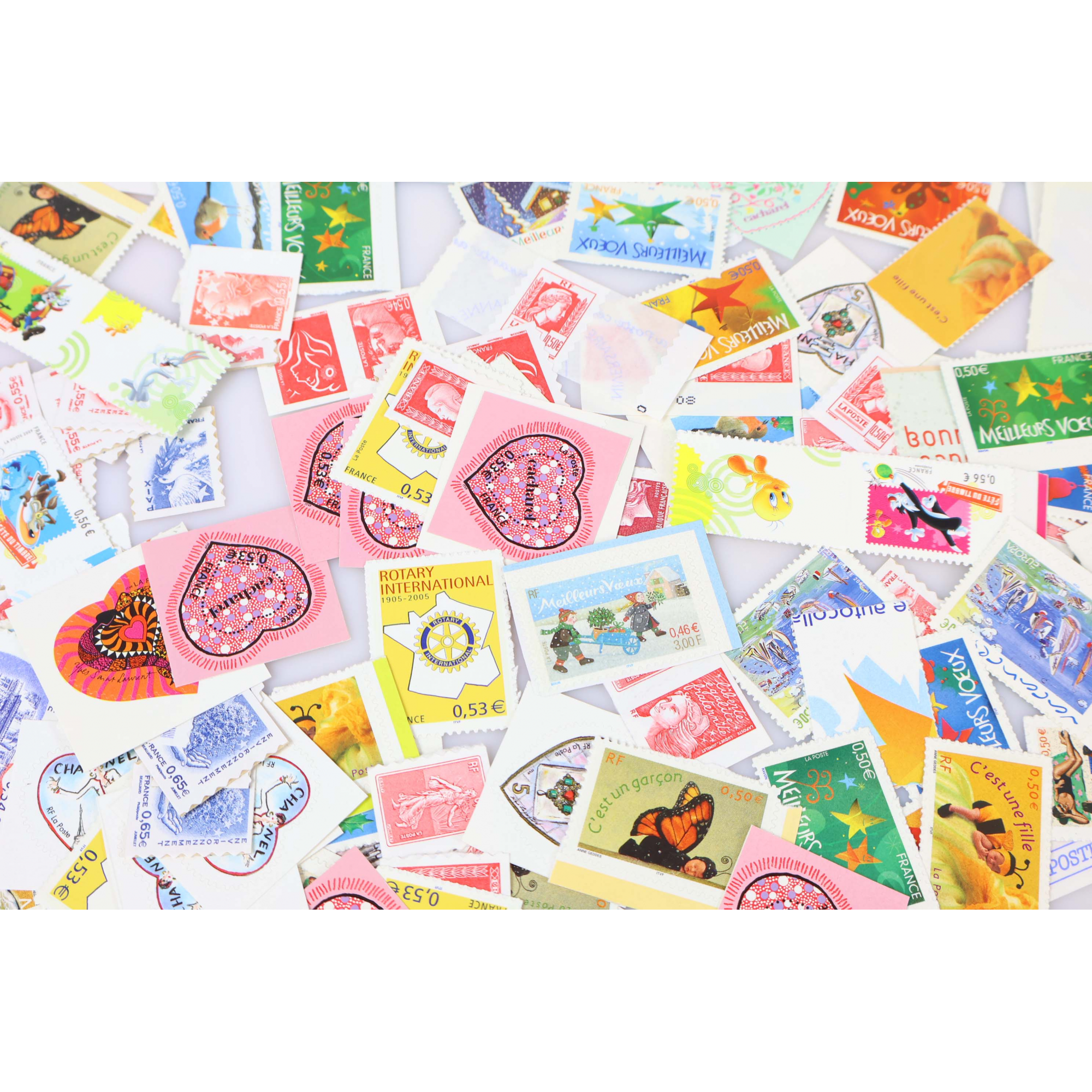 LOT DE TIMBRES POSTE AUTOADHÉSIFS DE FRANCE EN EUROS NEUFS VALEUR FACIALE 330€