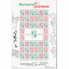 FEUILLE FRANCE F4774A TIMBRES "MARIANNE ET LA JEUNESSE" (2013) FEUILLE COMPLÈTE