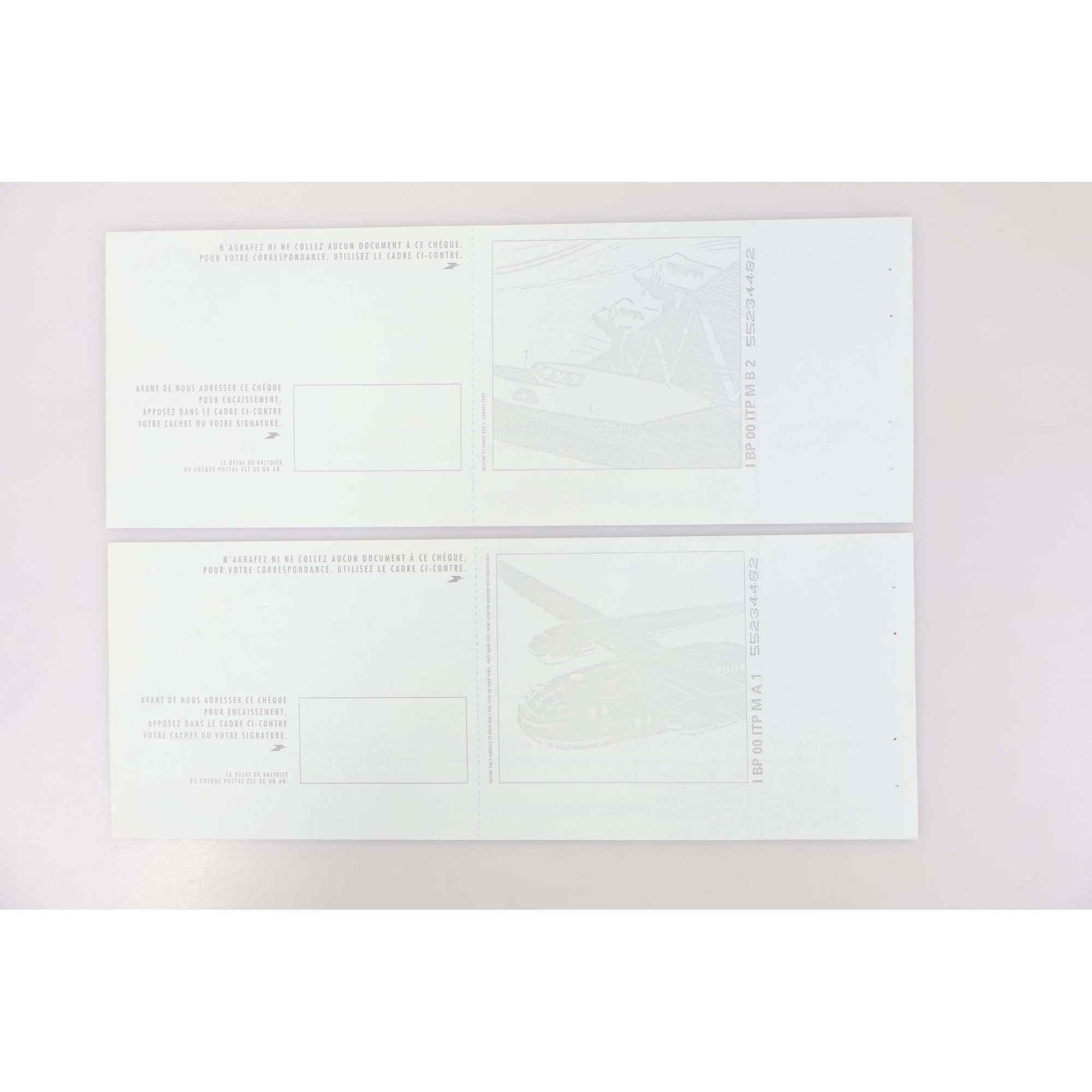 11 ENTIERS POSTAUX POSTE AÉRIENNE AVEC TAMPONS OFFICIELS CHÈQUES POSTE, RARE