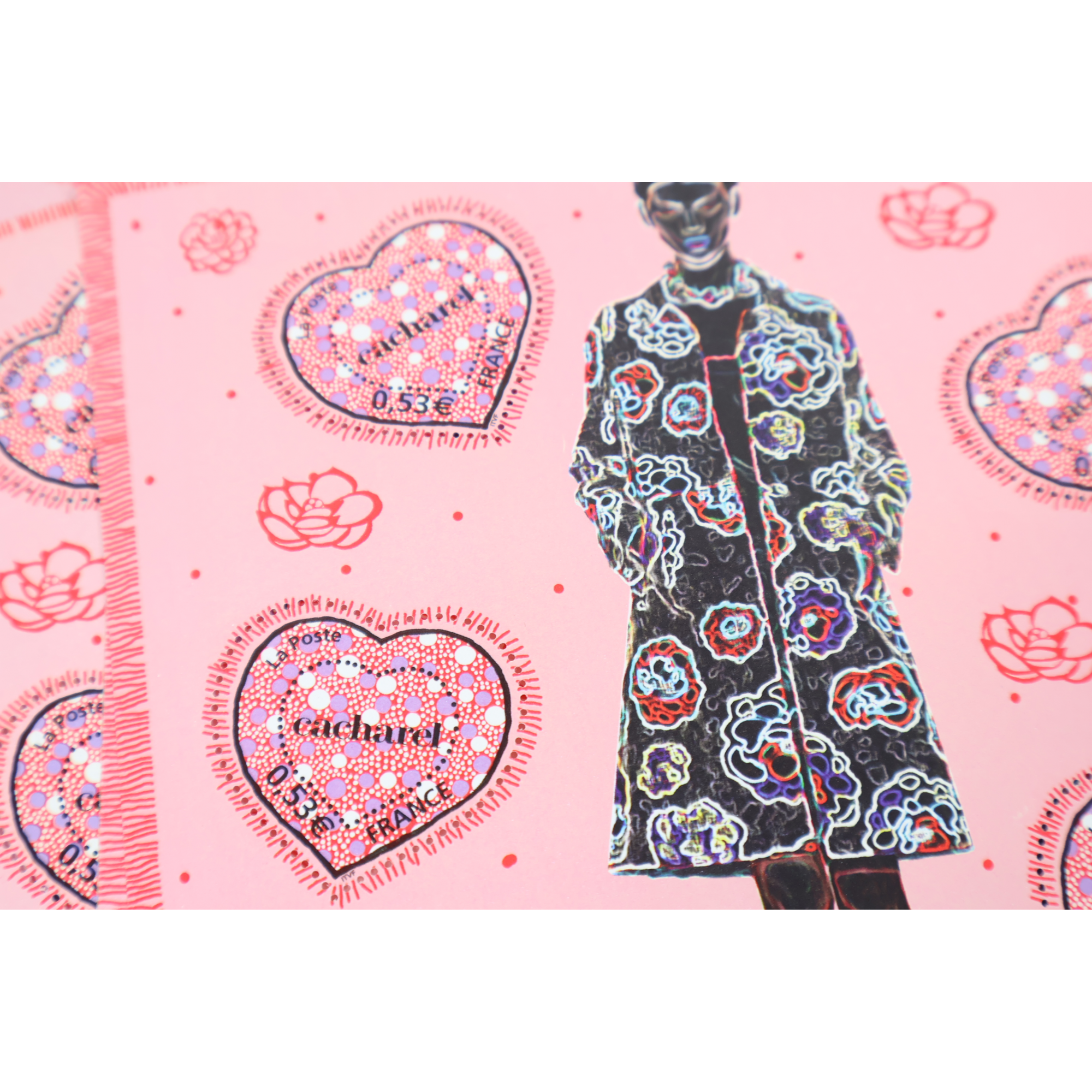 LOT 25 BLOCS N° 80 COEURS CACHAREL TIMBRES NEUFS** 0.53€ X 5 FACIALE 66.25€