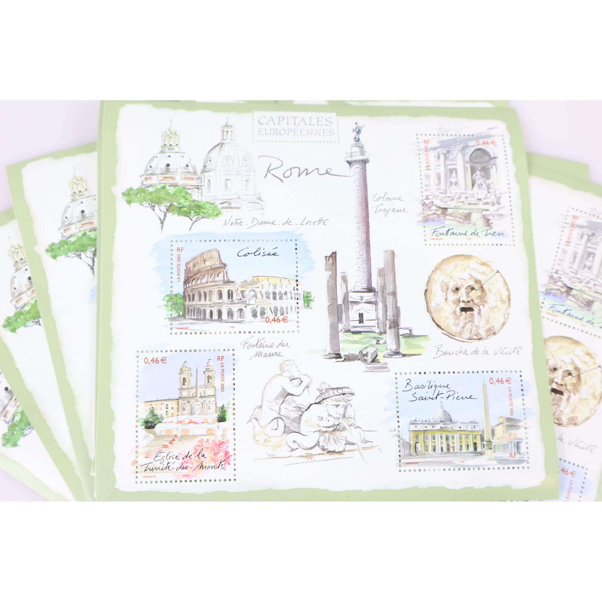 LOT 40 BLOCS N° 53 ROME CAPITALES EUROPÉENNES TIMBRES NEUFS** 0.46€ X 4 VF 73.6€