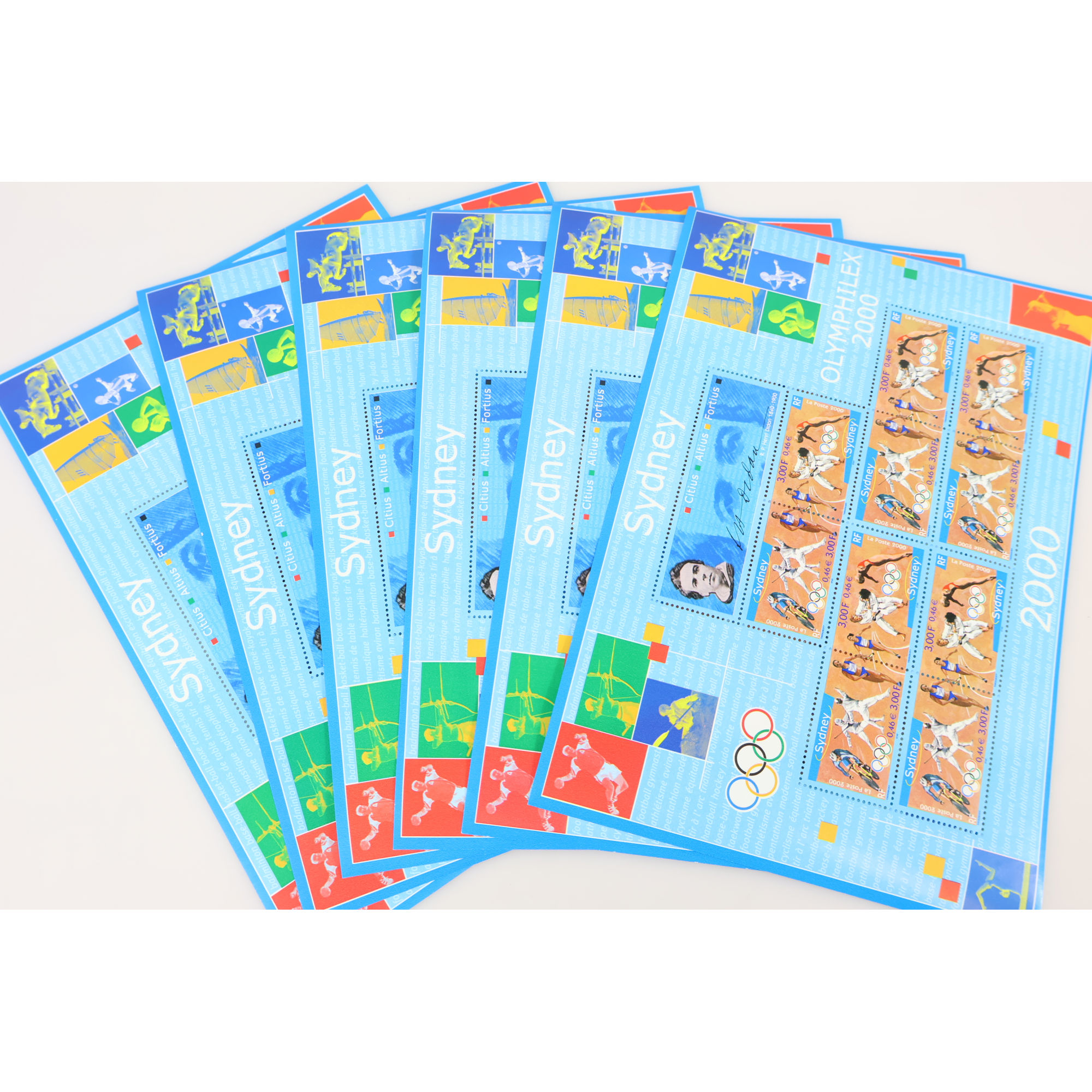 LOT 20 BLOCS N° 31A JO SYDNEY 2000 TIMBRES NEUFS** 0.46€ X 10 FACIALE 92€