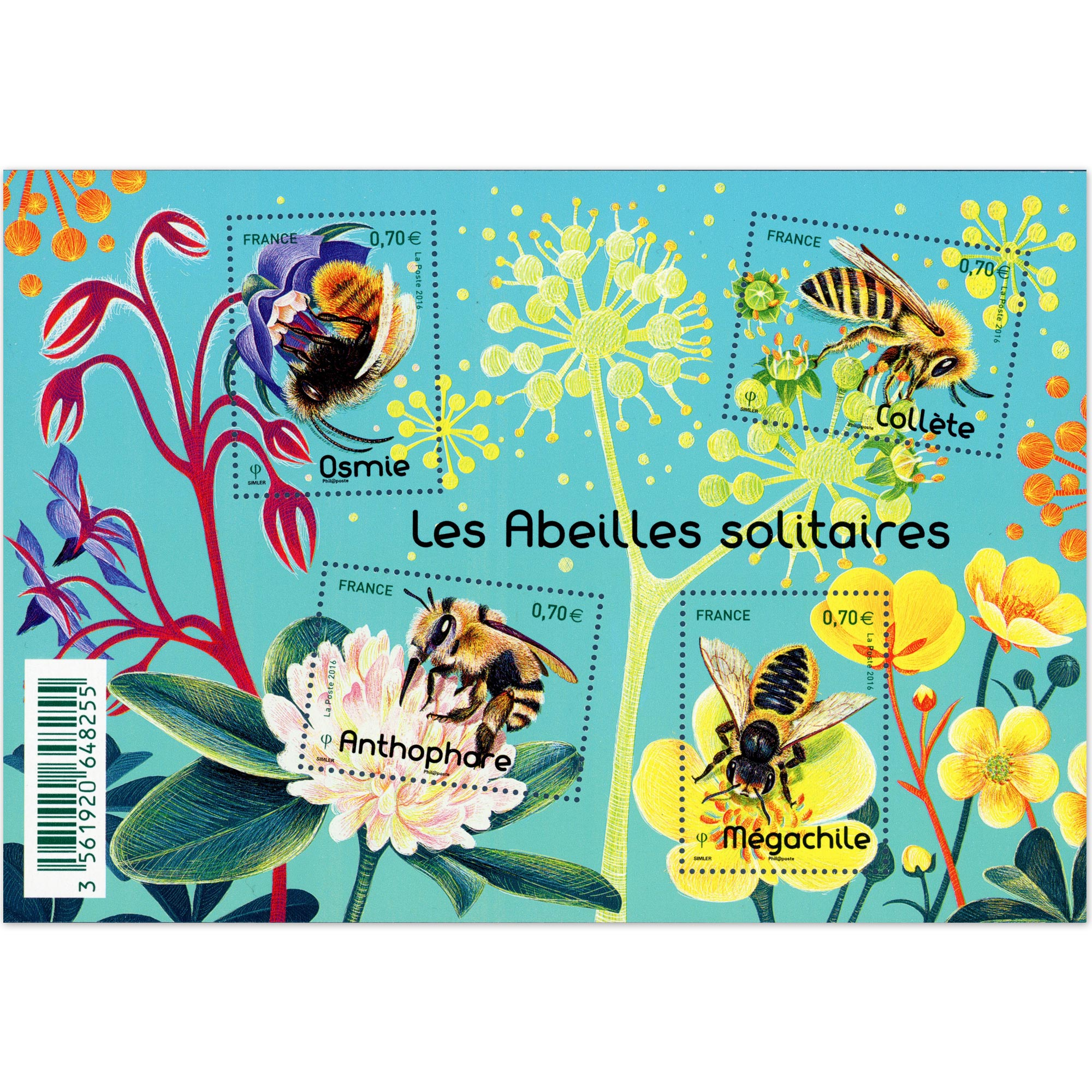 FEUILLET N°F5052 "ABEILLES SOLITAIRES" FRANCE TIMBRES NEUFS LUXE ANNÉE 2016