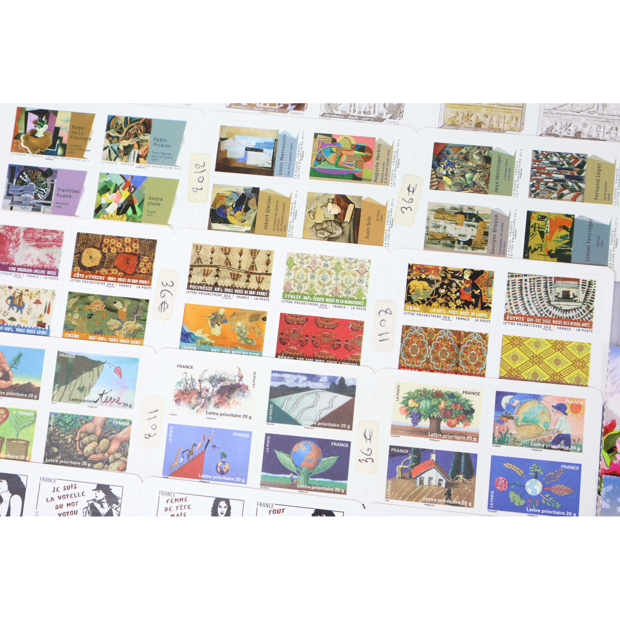 LOT DE TIMBRES AUTOADHÉSIFS, 500 TIMBRES POSTE LETTRES 20G POUR AFFRANCHISSEMENT