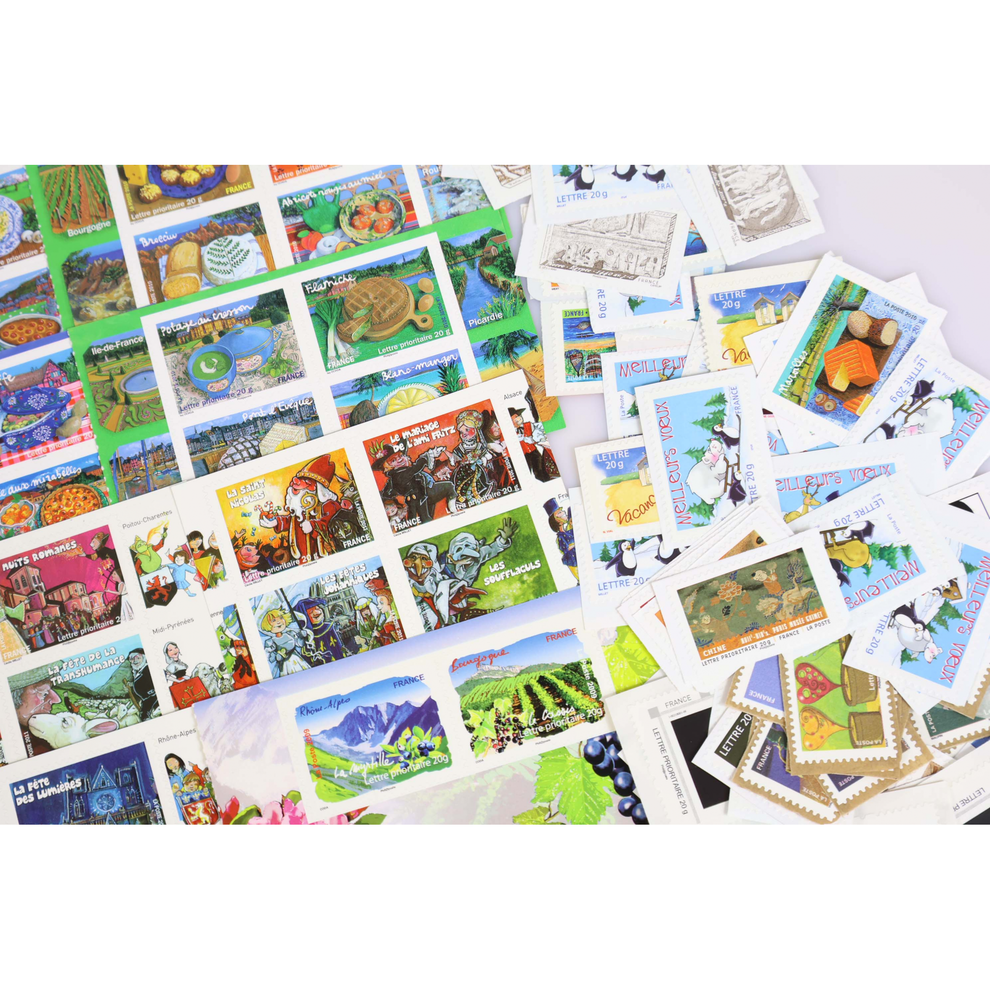 LOT DE TIMBRES AUTOADHÉSIFS, 500 TIMBRES POSTE LETTRES 20G POUR AFFRANCHISSEMENT