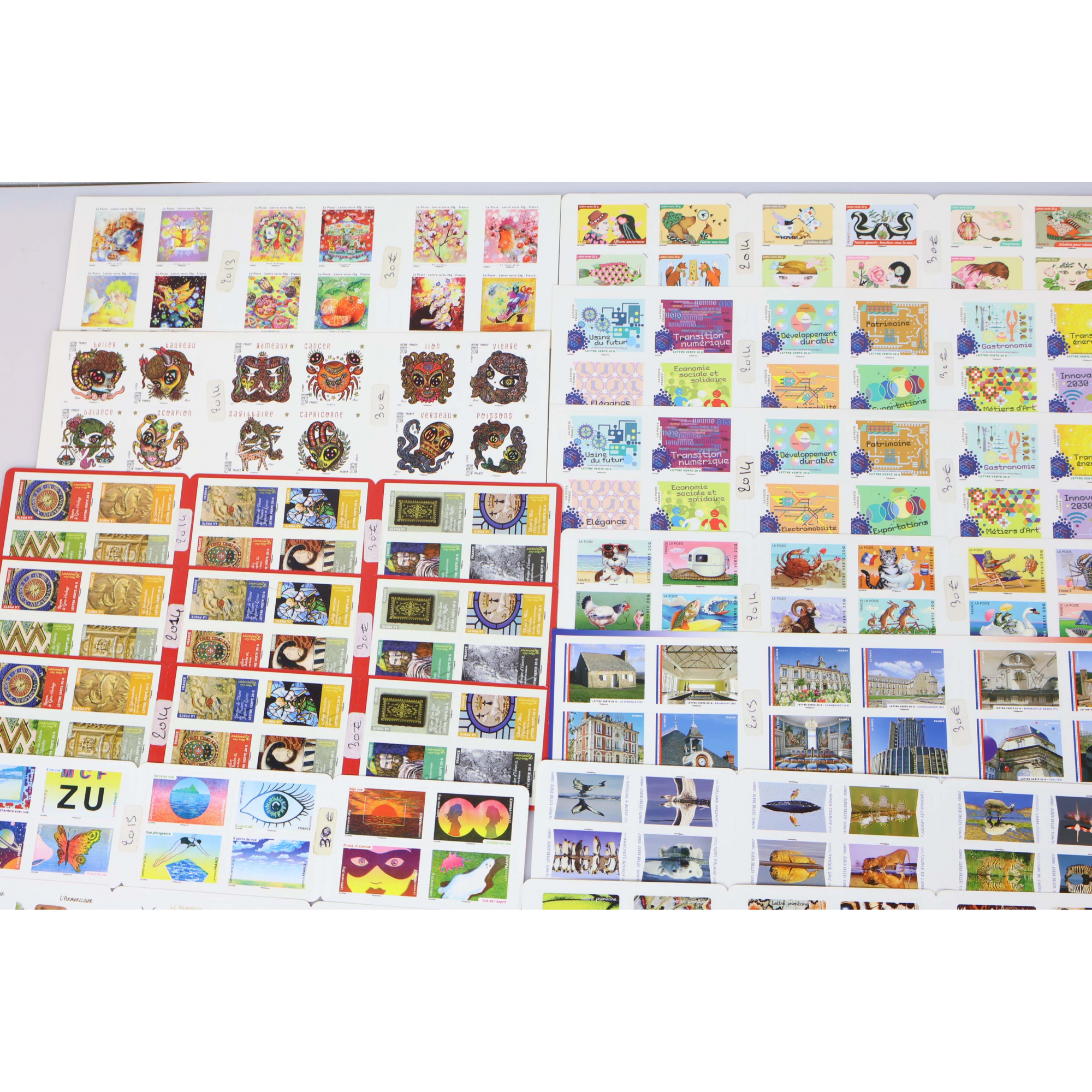 LOT DE CARNETS AUTOADHÉSIFS 500 TIMBRES LETTRES VERTES 20G POUR AFFRANCHISSEMENT