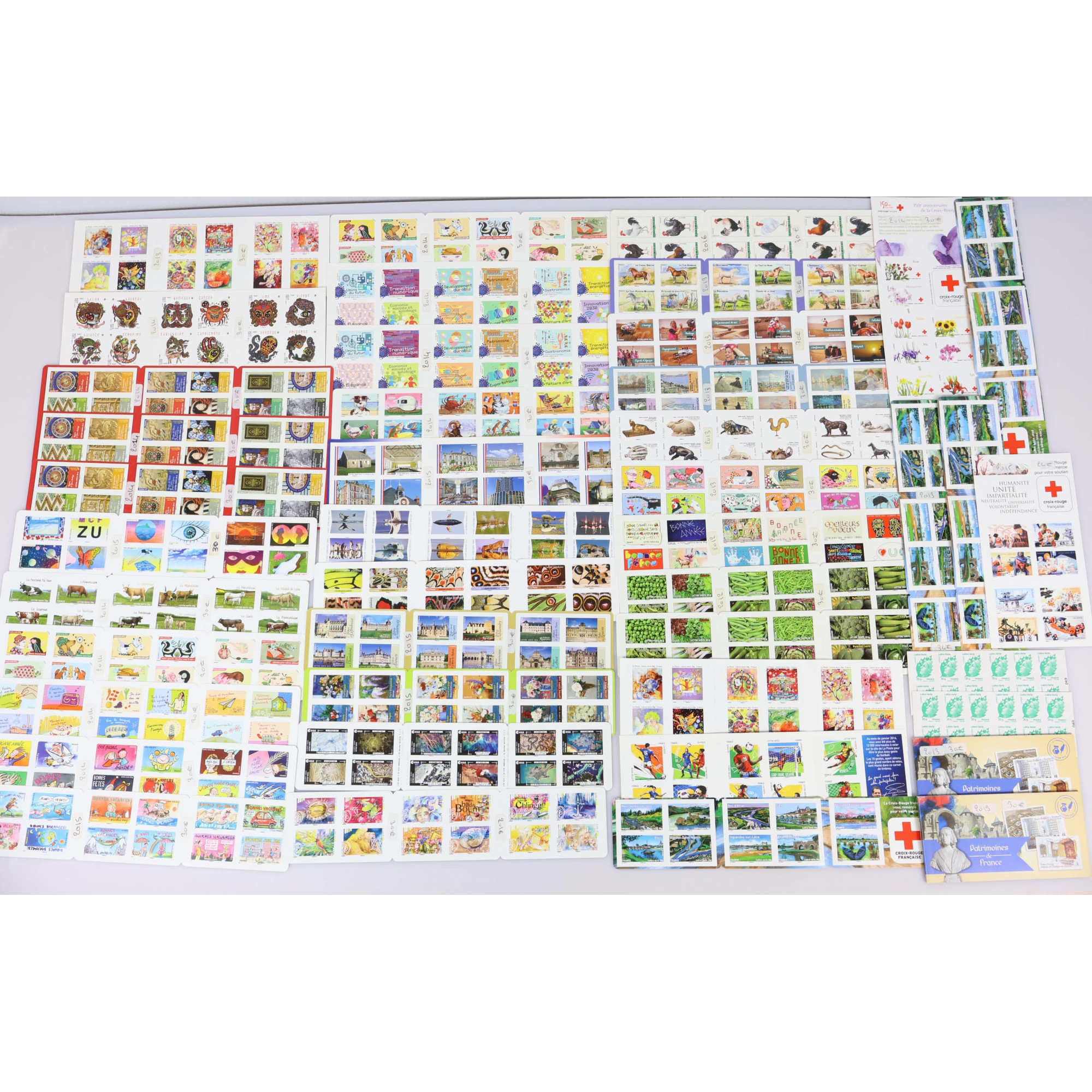 LOT DE CARNETS AUTOADHÉSIFS 500 TIMBRES LETTRES VERTES 20G POUR AFFRANCHISSEMENT