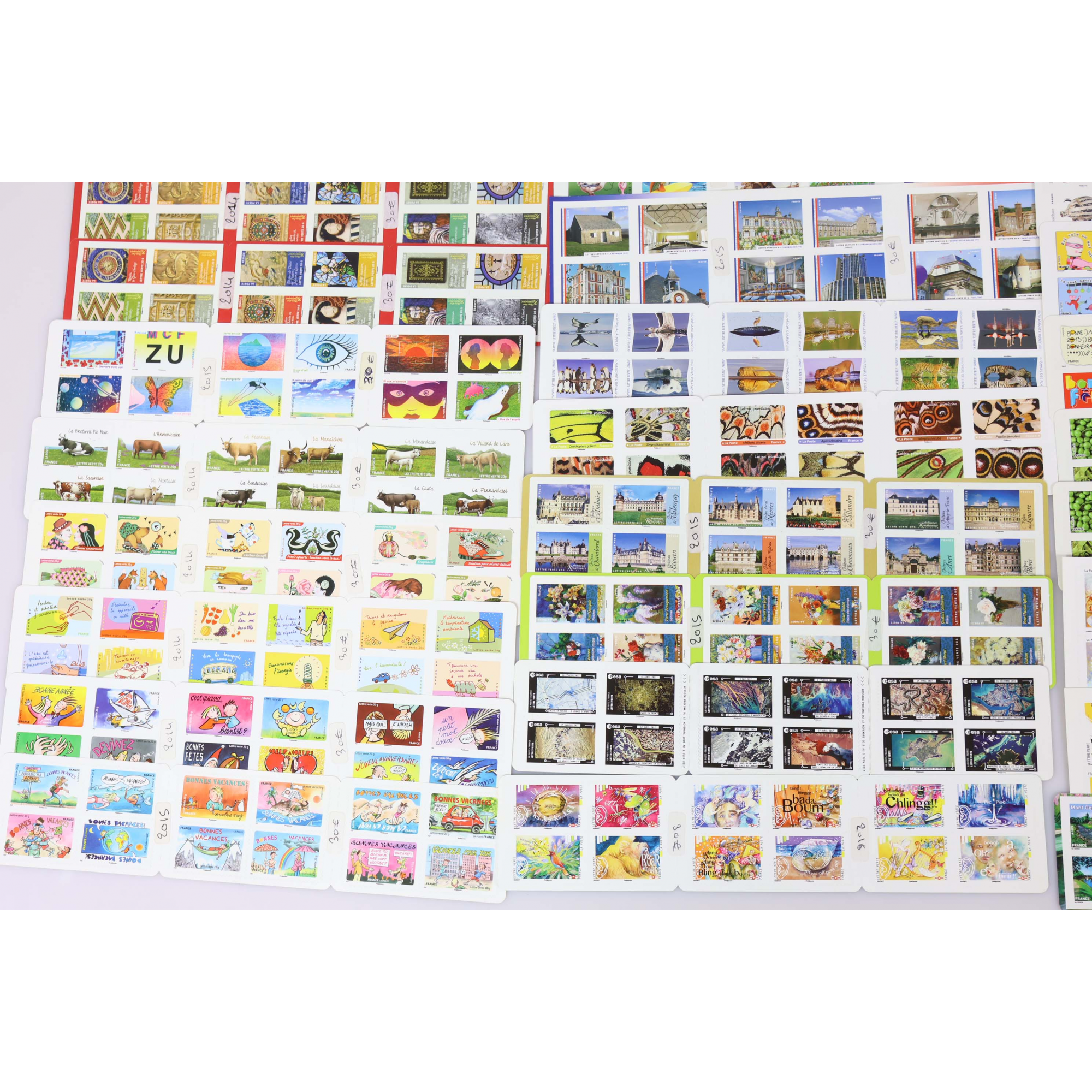 LOT DE CARNETS AUTOADHÉSIFS 500 TIMBRES LETTRES VERTES 20G POUR AFFRANCHISSEMENT