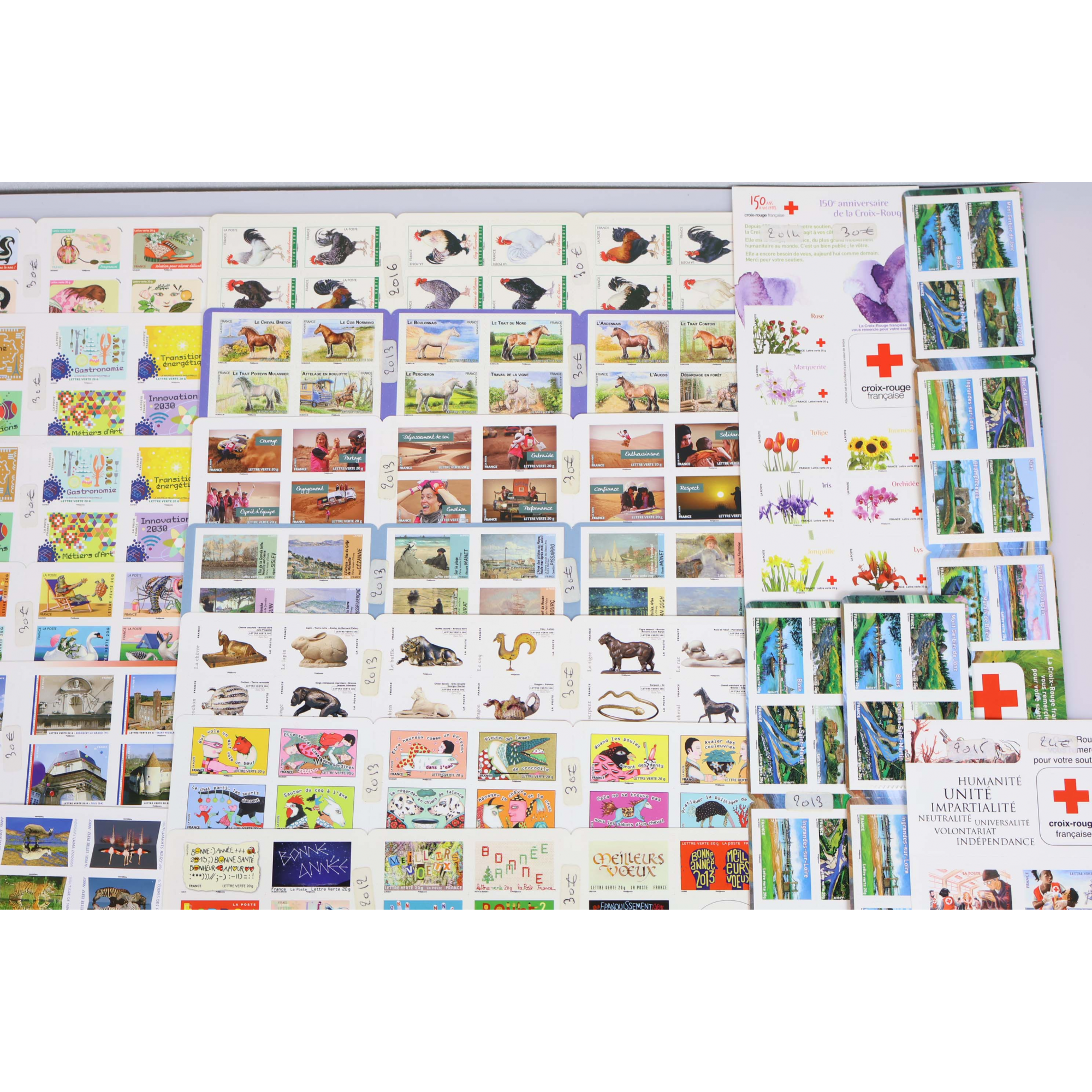 LOT DE CARNETS AUTOADHÉSIFS 500 TIMBRES LETTRES VERTES 20G POUR AFFRANCHISSEMENT