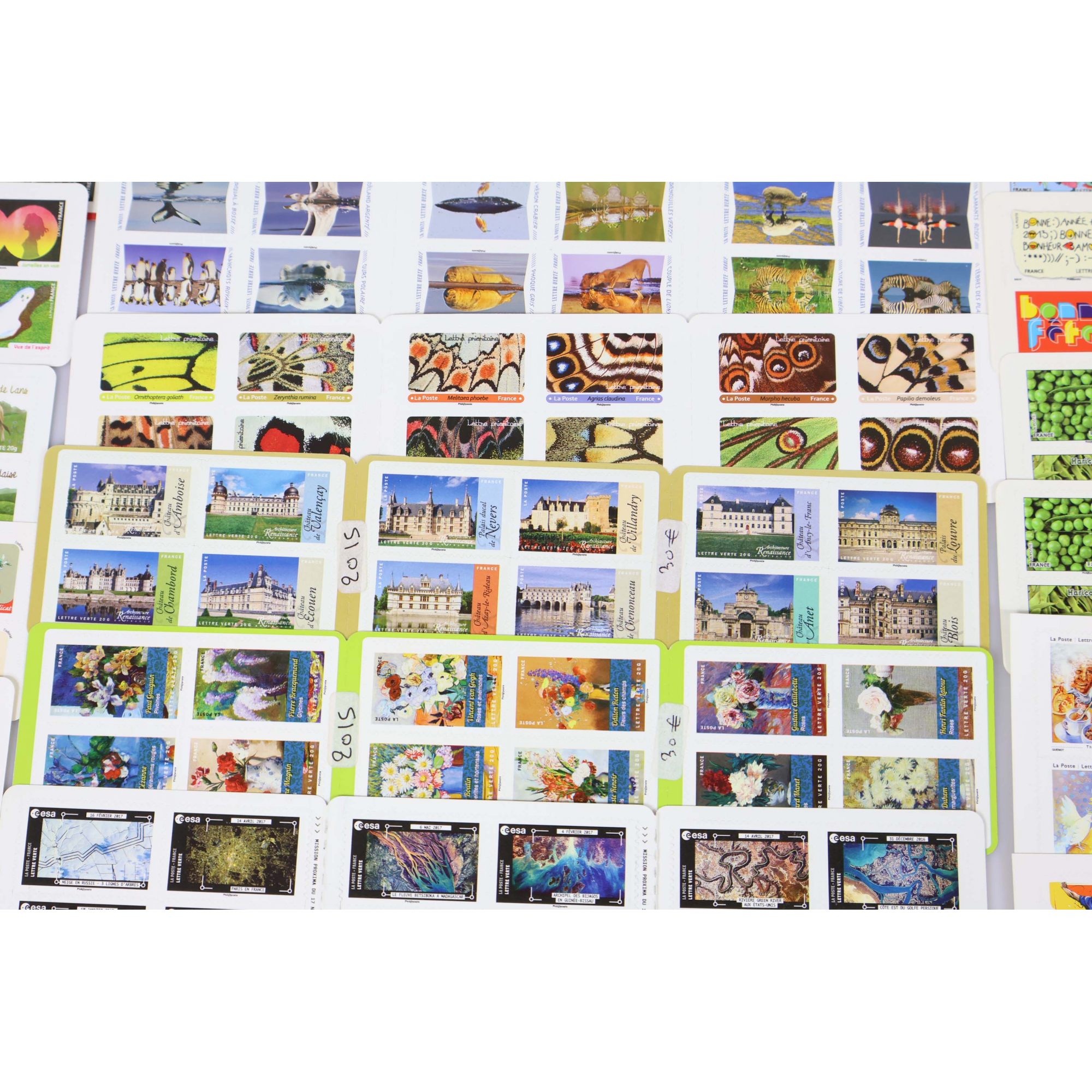 LOT DE CARNETS AUTOADHÉSIFS 500 TIMBRES LETTRES VERTES 20G POUR AFFRANCHISSEMENT