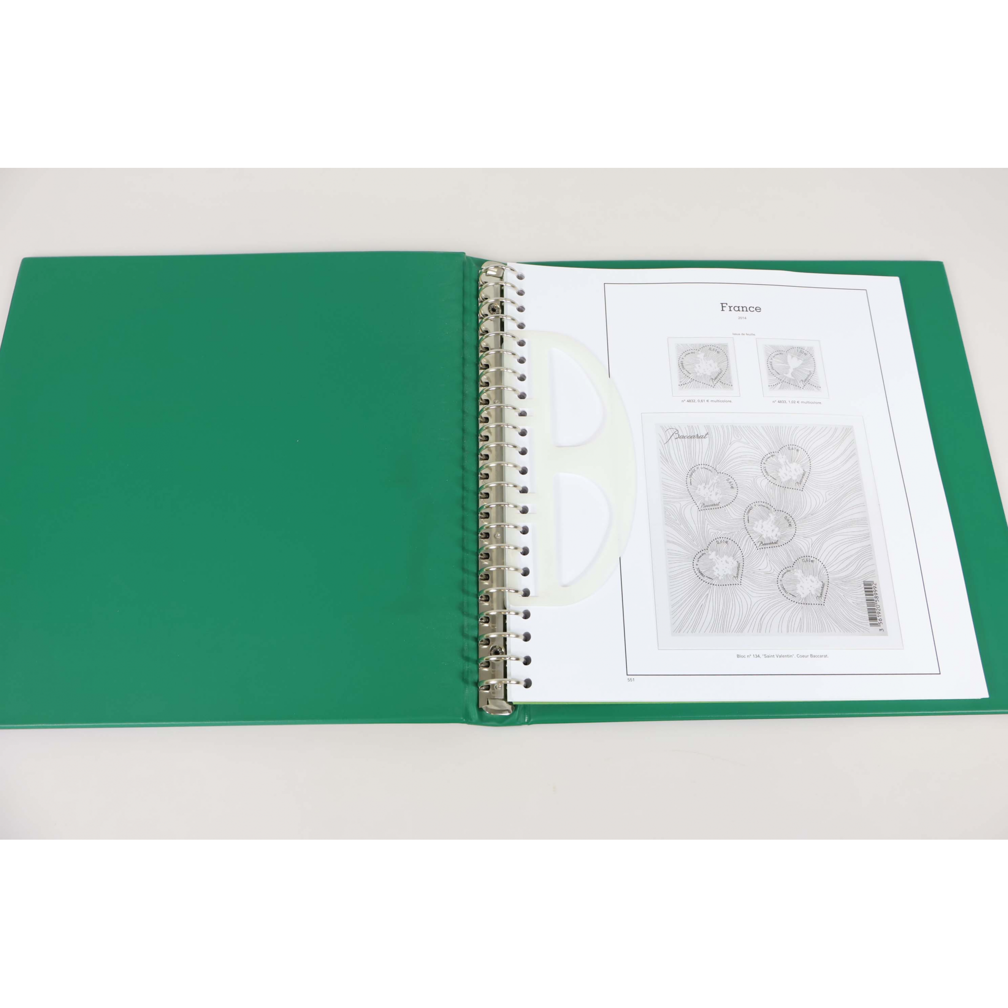 ALBUM YVERT ET TELLIER SUPRA POUR RANGER UNE COLLECTION TIMBRES FRANCE DE 2014