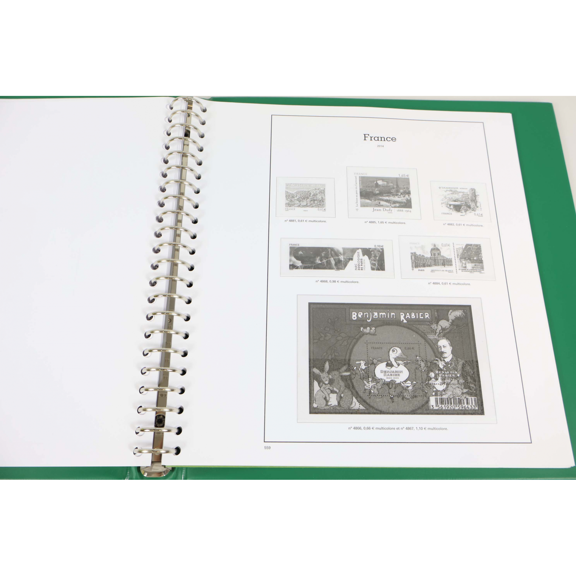 ALBUM YVERT ET TELLIER SUPRA POUR RANGER UNE COLLECTION TIMBRES FRANCE DE 2014