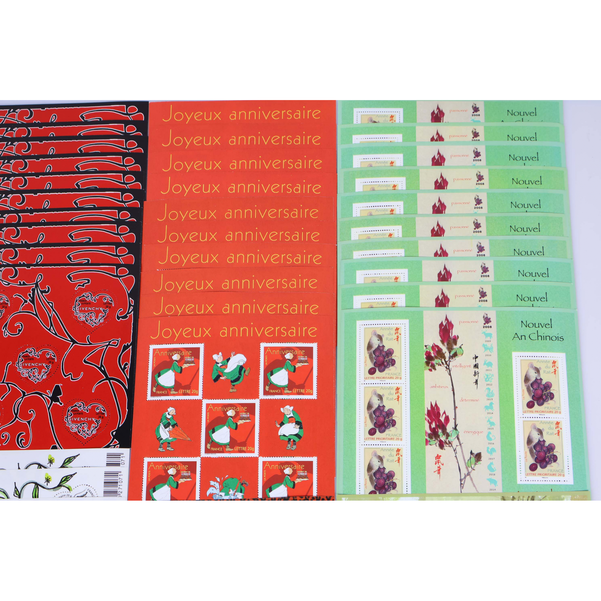 LOT TIMBRES À VALIDITÉ PERMANENTE POUR AFFRANCHIR 500 LETTRES FRANCE 20G VF 715€