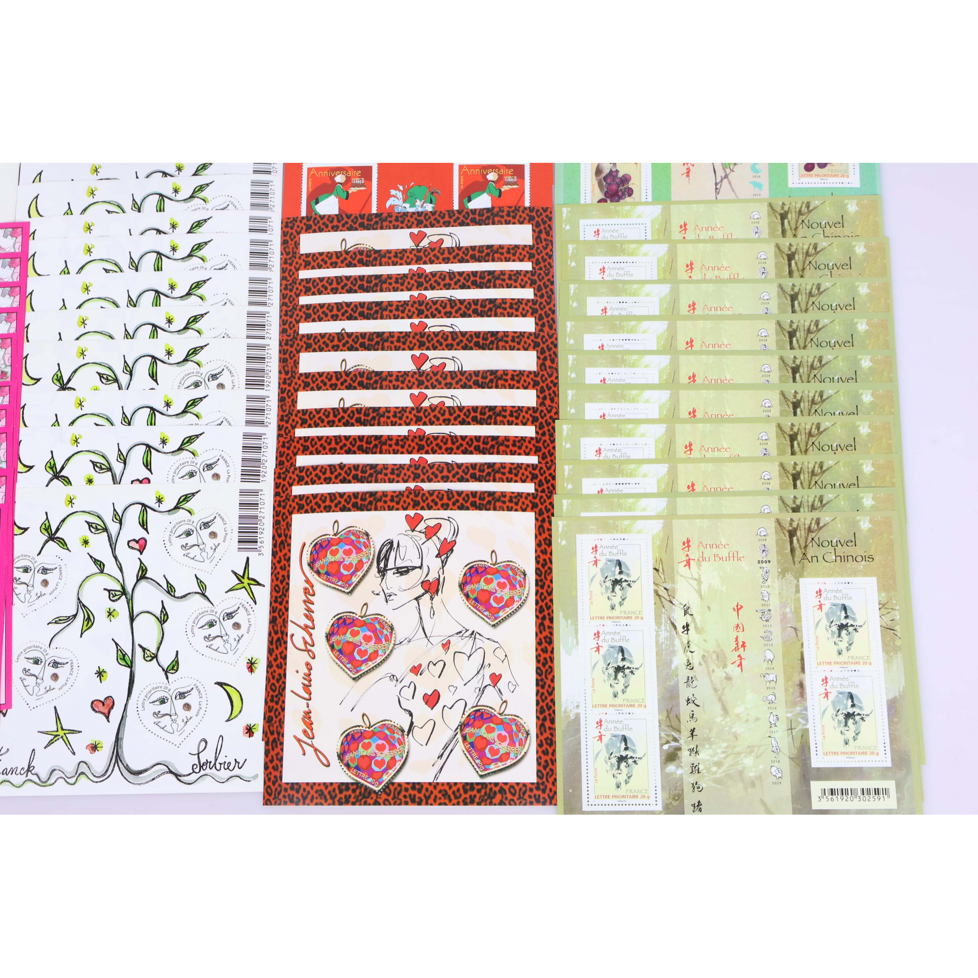 LOT TIMBRES À VALIDITÉ PERMANENTE POUR AFFRANCHIR 500 LETTRES FRANCE 20G VF 715€