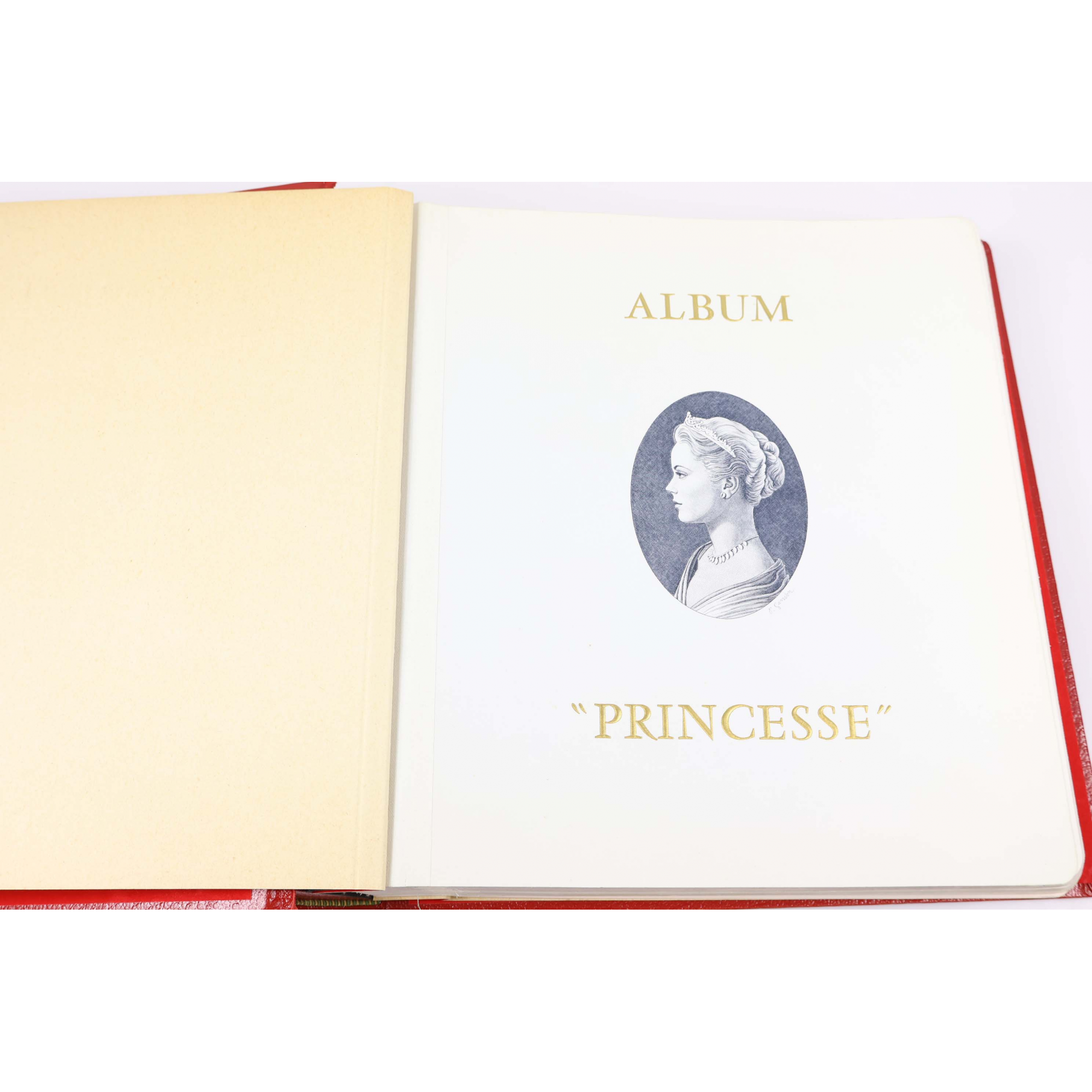 COLLECTION DE MONACO DE 1901 À 1960 TIMBRES NEUFS ALBUM HAUT DE GAMME PRINCESSE