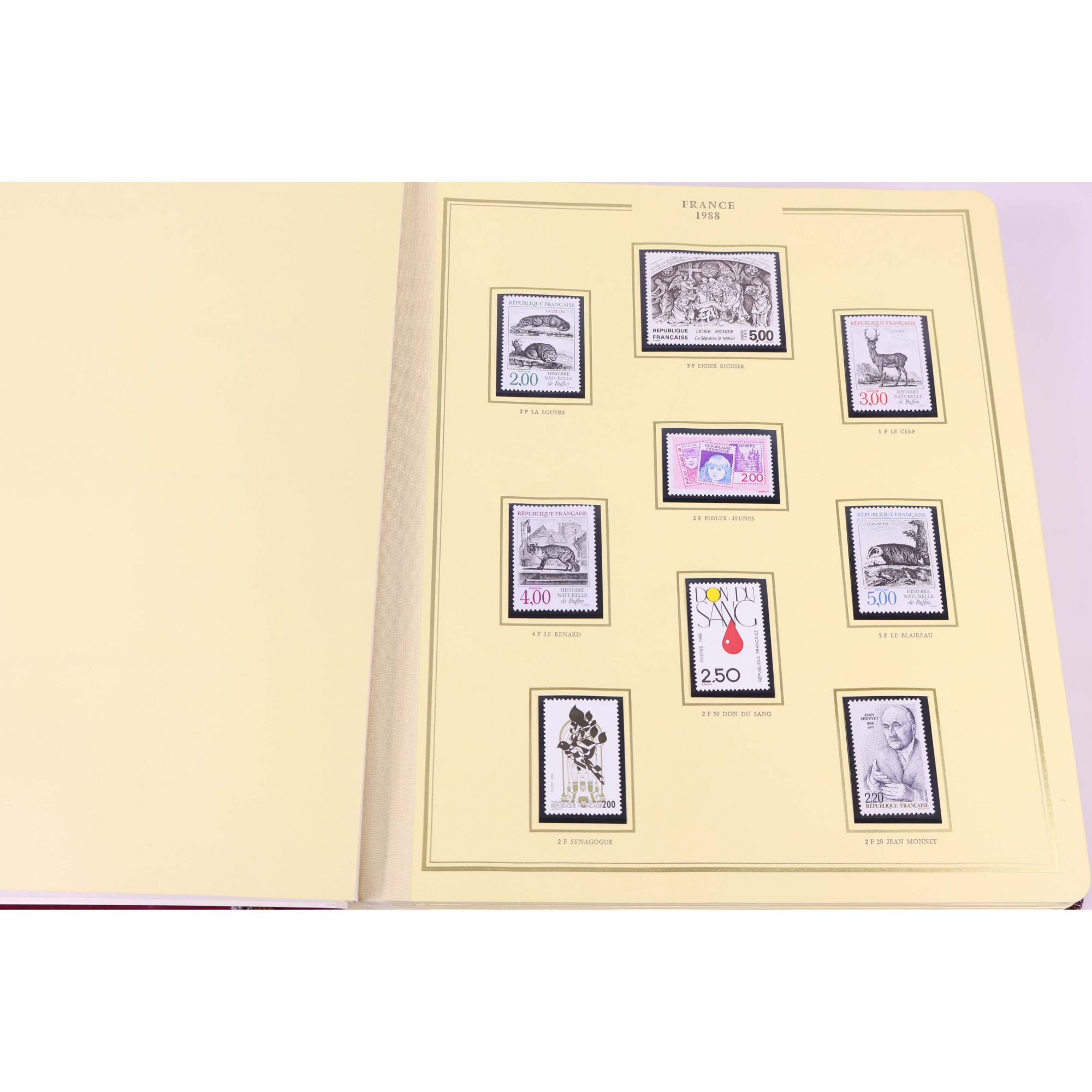 COLLECTION DE FRANCE DE 1988 A 1994 ALBUM CÉRÈS PRÉSIDENCE TIMBRES NEUFS**