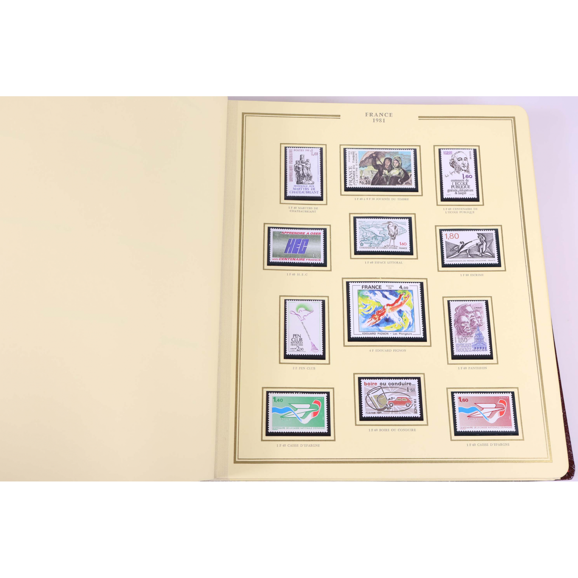 COLLECTION DE FRANCE DE 1979 A 1987 ALBUM CÉRÈS PRÉSIDENCE TIMBRES NEUFS**