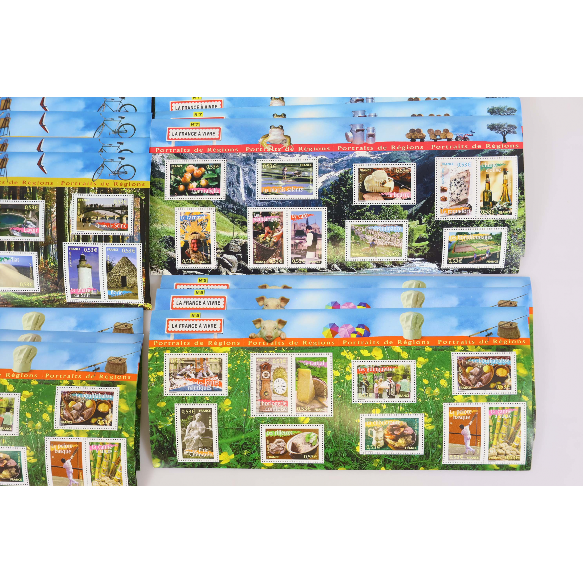 LOT DE 31 BLOCS-FEUILLETS DE FRANCE 10 × 0.53€ TIMBRES NEUFS** FACIALE 164€