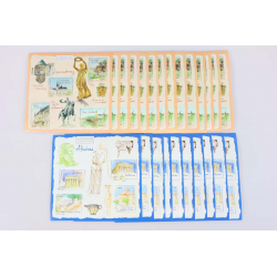 LOT DE 24 BLOCS-FEUILLETS DE FRANCE 4 × 0.5€ CAPITALES TIMBRES NEUFS FACIALE 48€