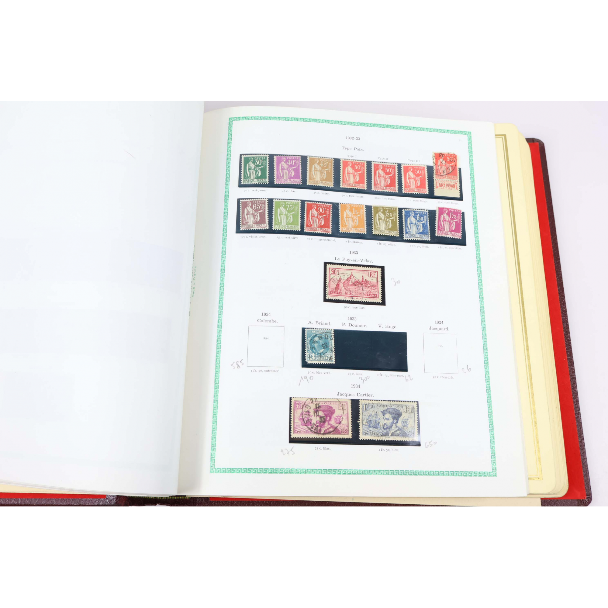 COLLECTION DE FRANCE TIMBRES DE 1849 À 1953 ALBUM CÉRÈS PRÉSIDENCE BELLE COTE