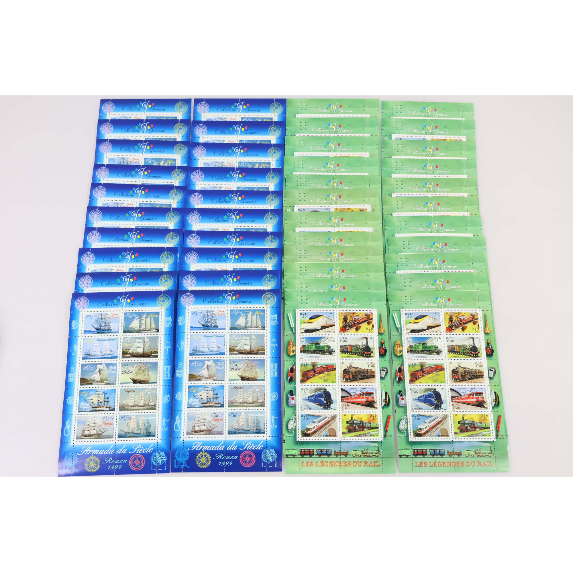 LOT DE 43 BLOCS-FEUILLETS DE FRANCE COLLECTION JEUNESSE TIMBRES NEUFS FACIALE 82€