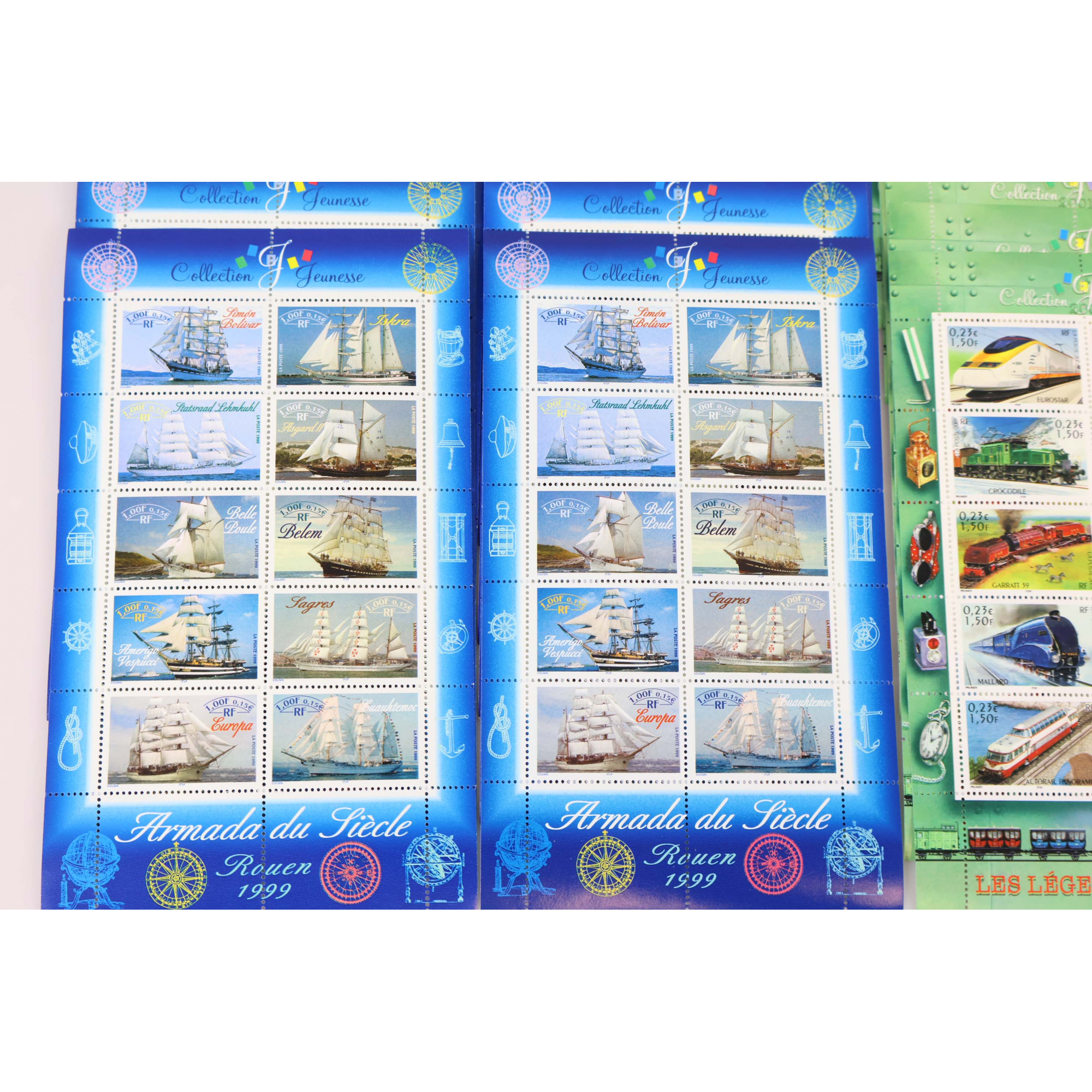 LOT DE 43 BLOCS-FEUILLETS DE FRANCE COLLECTION JEUNESSE TIMBRES NEUFS FACIALE 82€