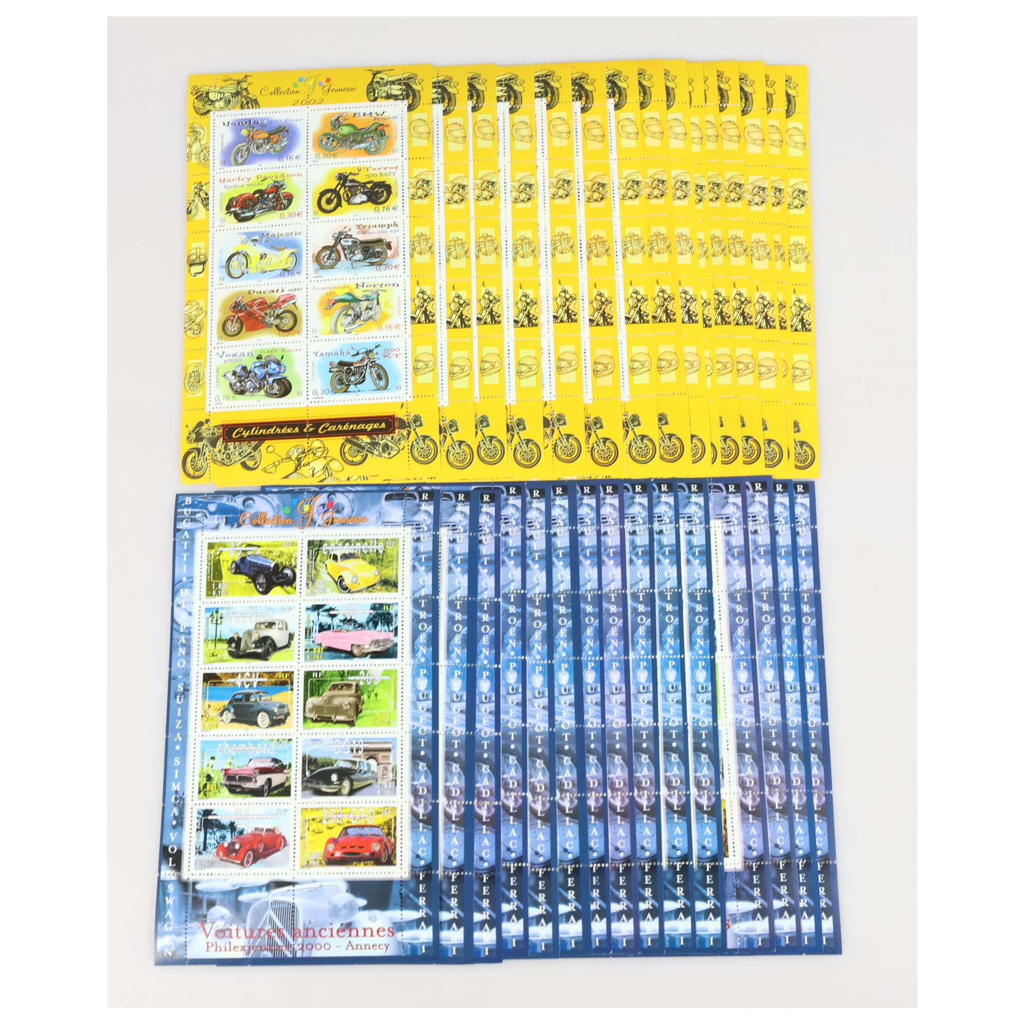 LOT DE 33 BLOCS-FEUILLETS DE FRANCE COLLECTION JEUNESSE TIMBRES NEUFS FACIALE 75€