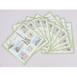 LOT DE 10 BLOCS-FEUILLETS DE FRANCE 4 × 0.46€ ROME TIMBRES NEUFS** FACIALE 18€