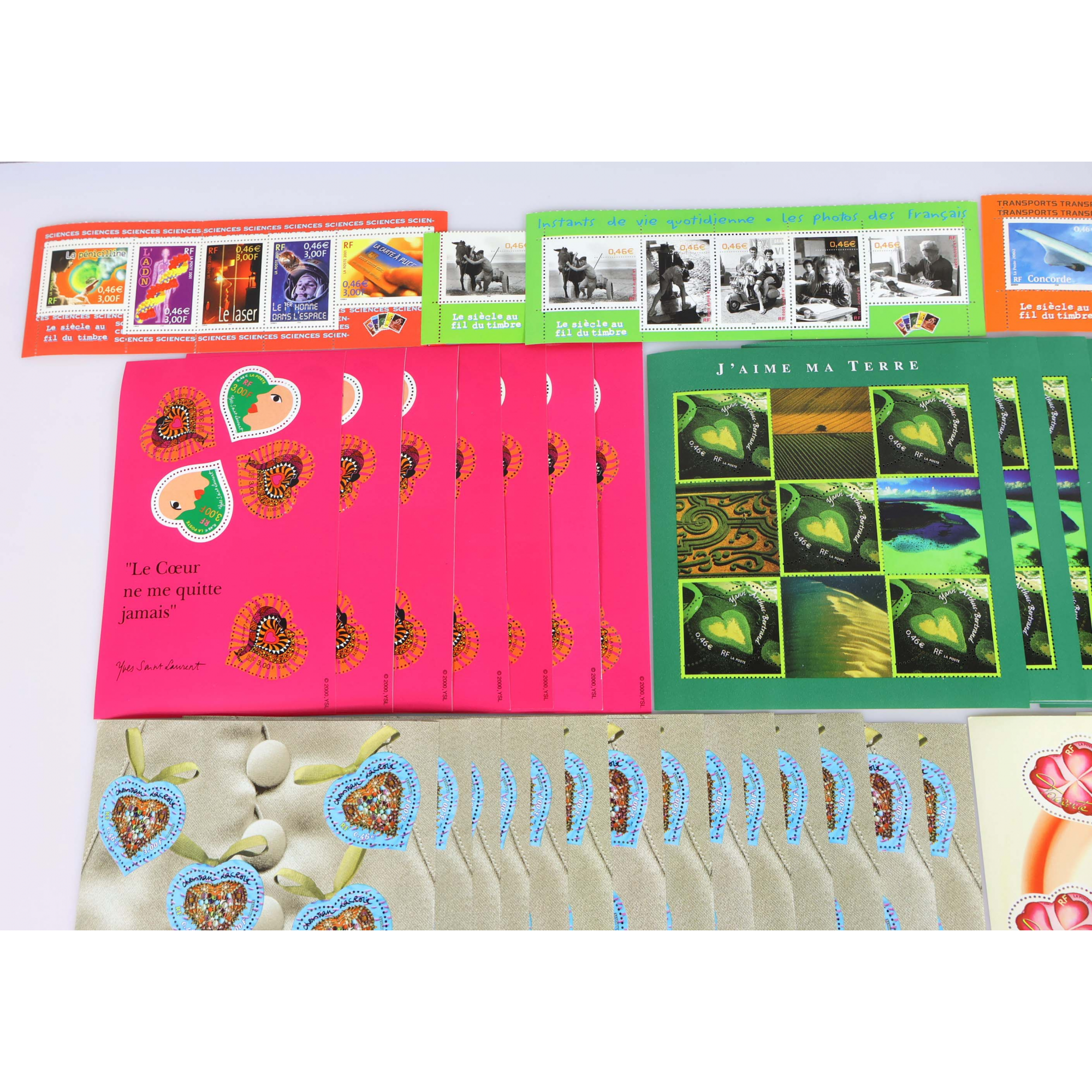 LOT DE 60 BLOCS-FEUILLETS DE FRANCE 5 × 0.46€ TIMBRES NEUFS** FACIALE 138€