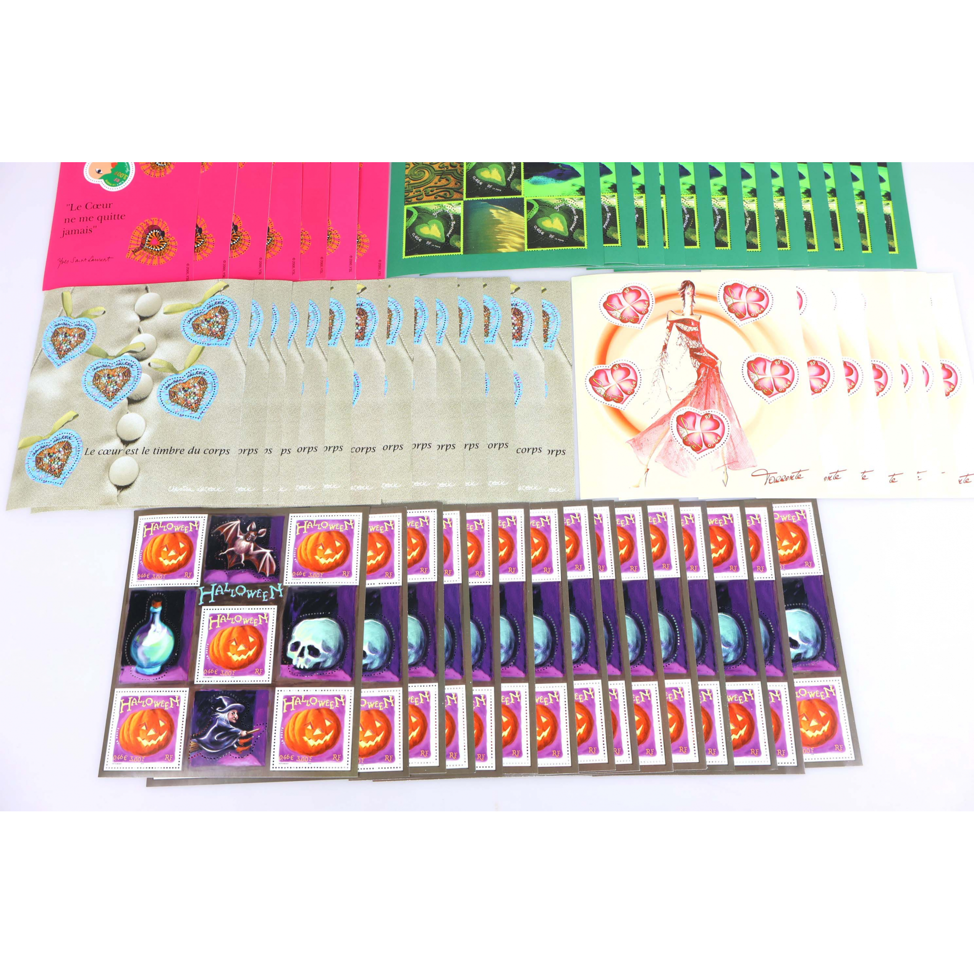 LOT DE 60 BLOCS-FEUILLETS DE FRANCE 5 × 0.46€ TIMBRES NEUFS** FACIALE 138€