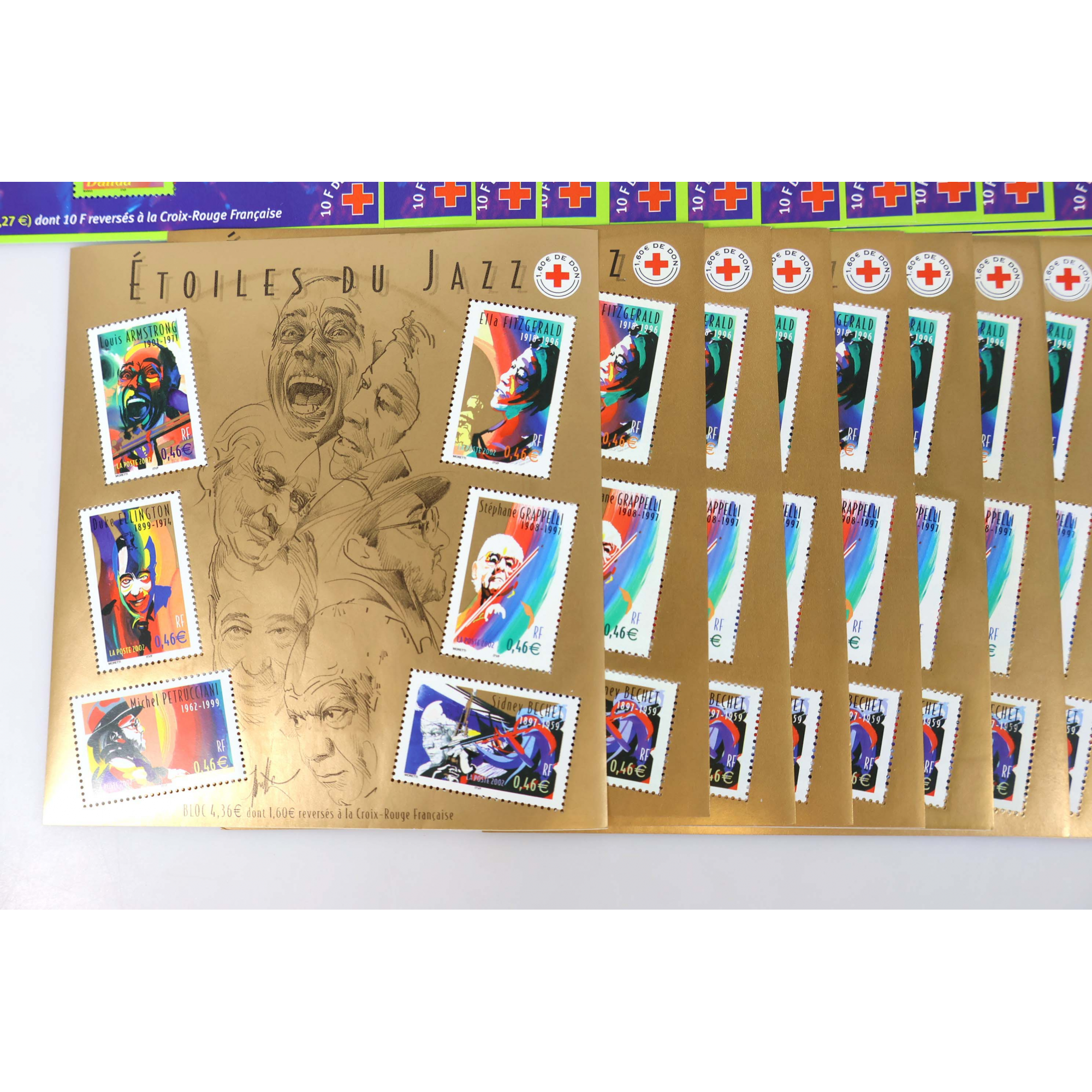 LOT DE 24 BLOCS-FEUILLETS DE FRANCE 6 × 0.46€ TIMBRES NEUFS** FACIALE 66€