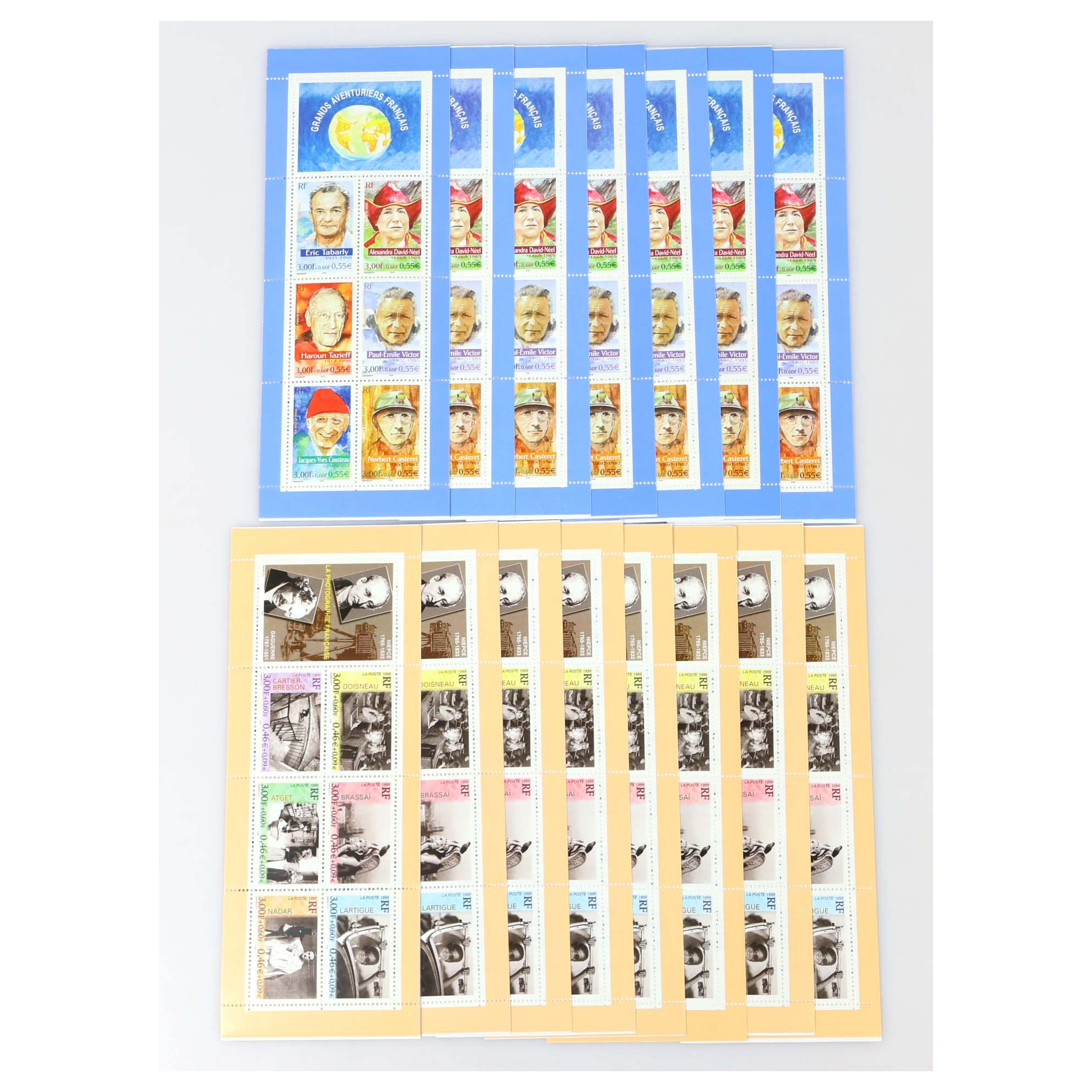 LOT DE 15 CARNETS DE FRANCE EN EUROS 6 × 0.46€ TIMBRES NEUFS** FACIALE 41€