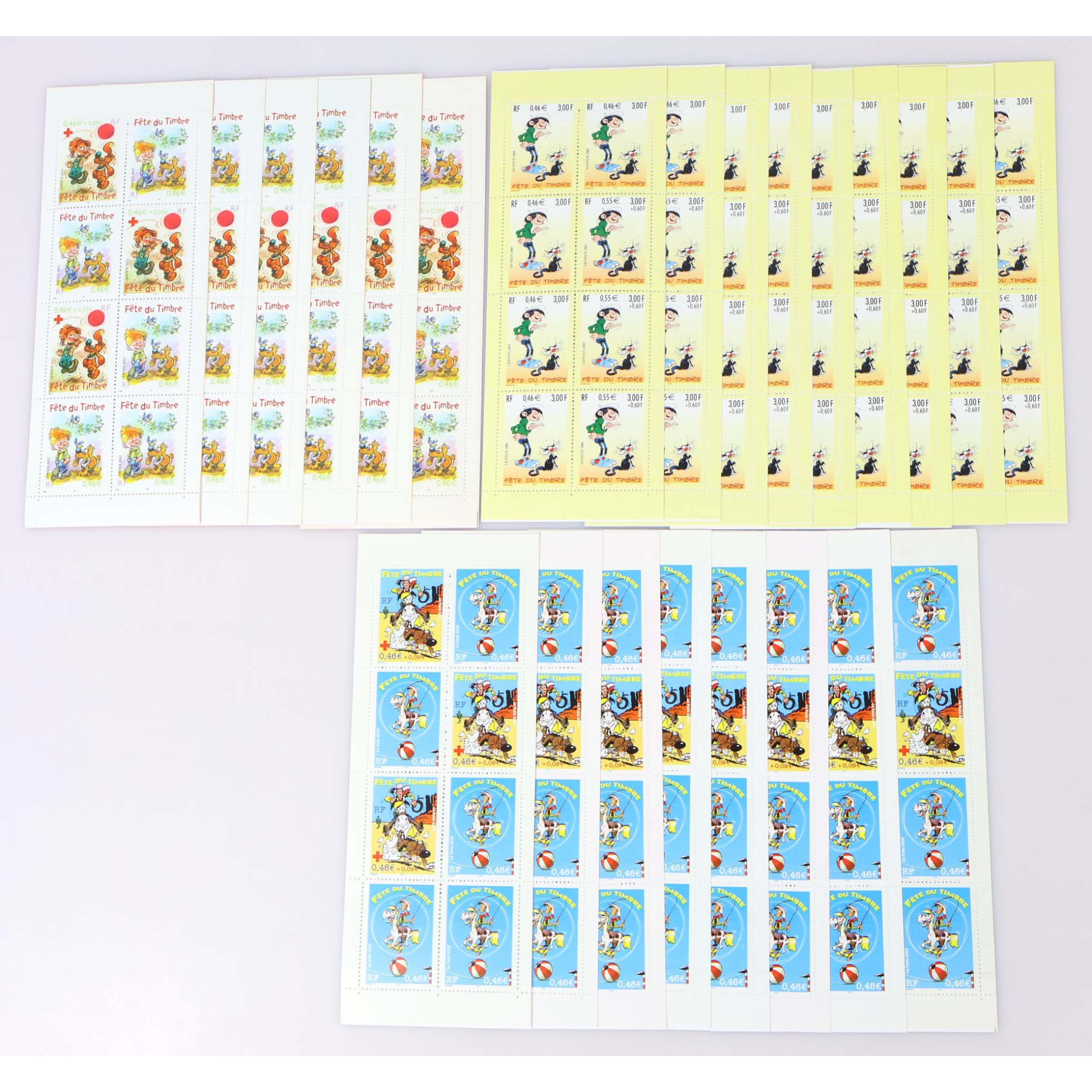 LOT DE 23 CARNETS DE FRANCE EN EUROS 8 × 0.46€ TIMBRES NEUFS** FACIALE 84€