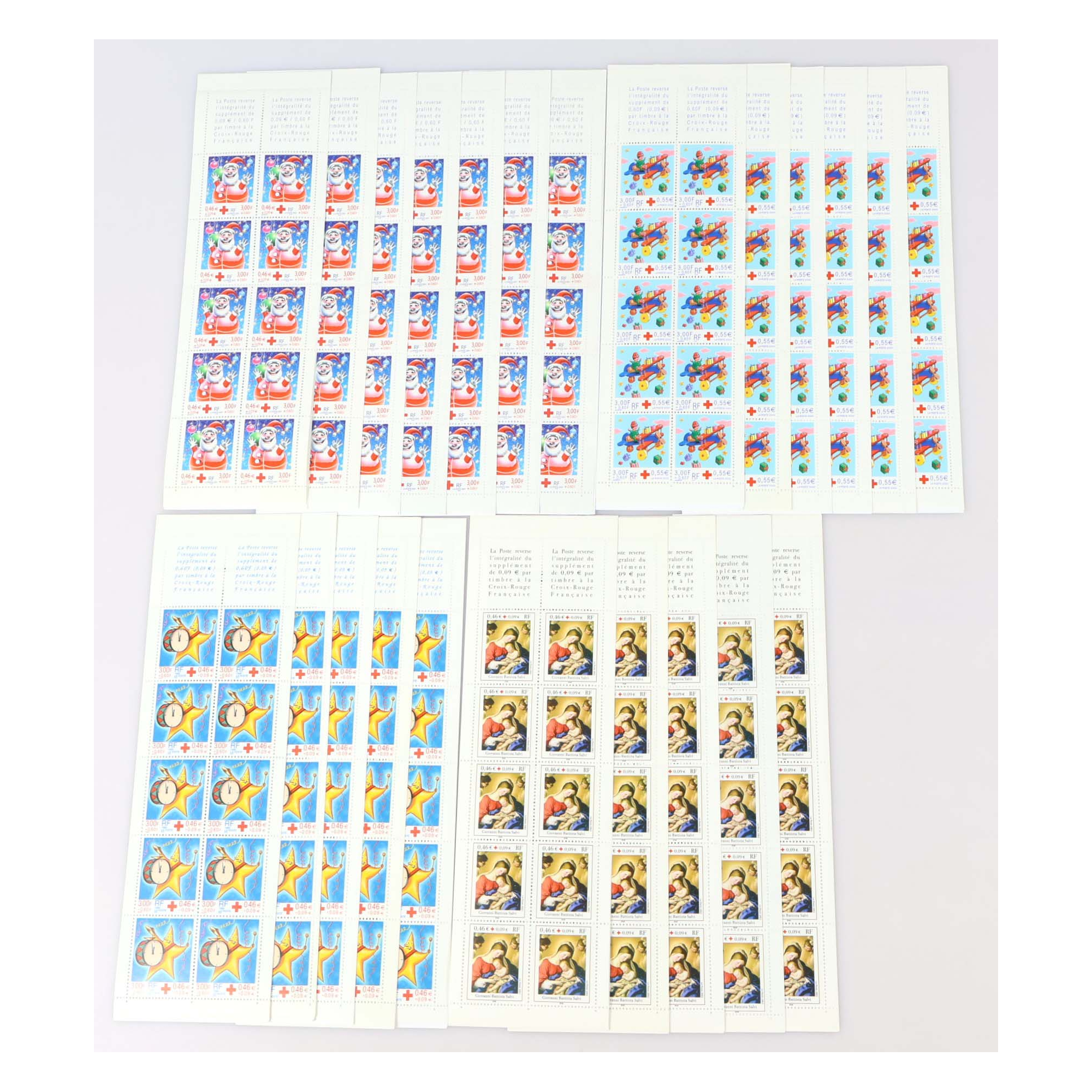 LOT DE 23 CARNETS DE FRANCE EN EUROS 10 × 0.46€ TIMBRES NEUFS** FACIALE 105€